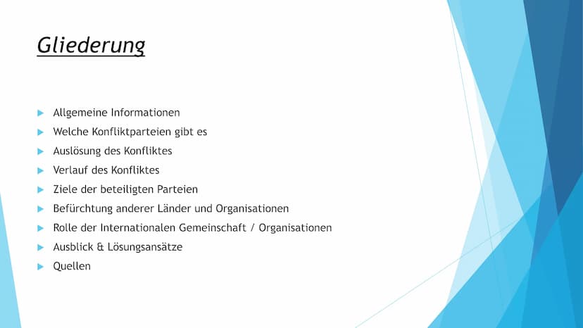 Der Mali Konflikt
Quelle: wikipedia.org Gliederung
Allgemeine Informationen
►Welche Konfliktparteien gibt es
Auslösung des Konfliktes
Verlau