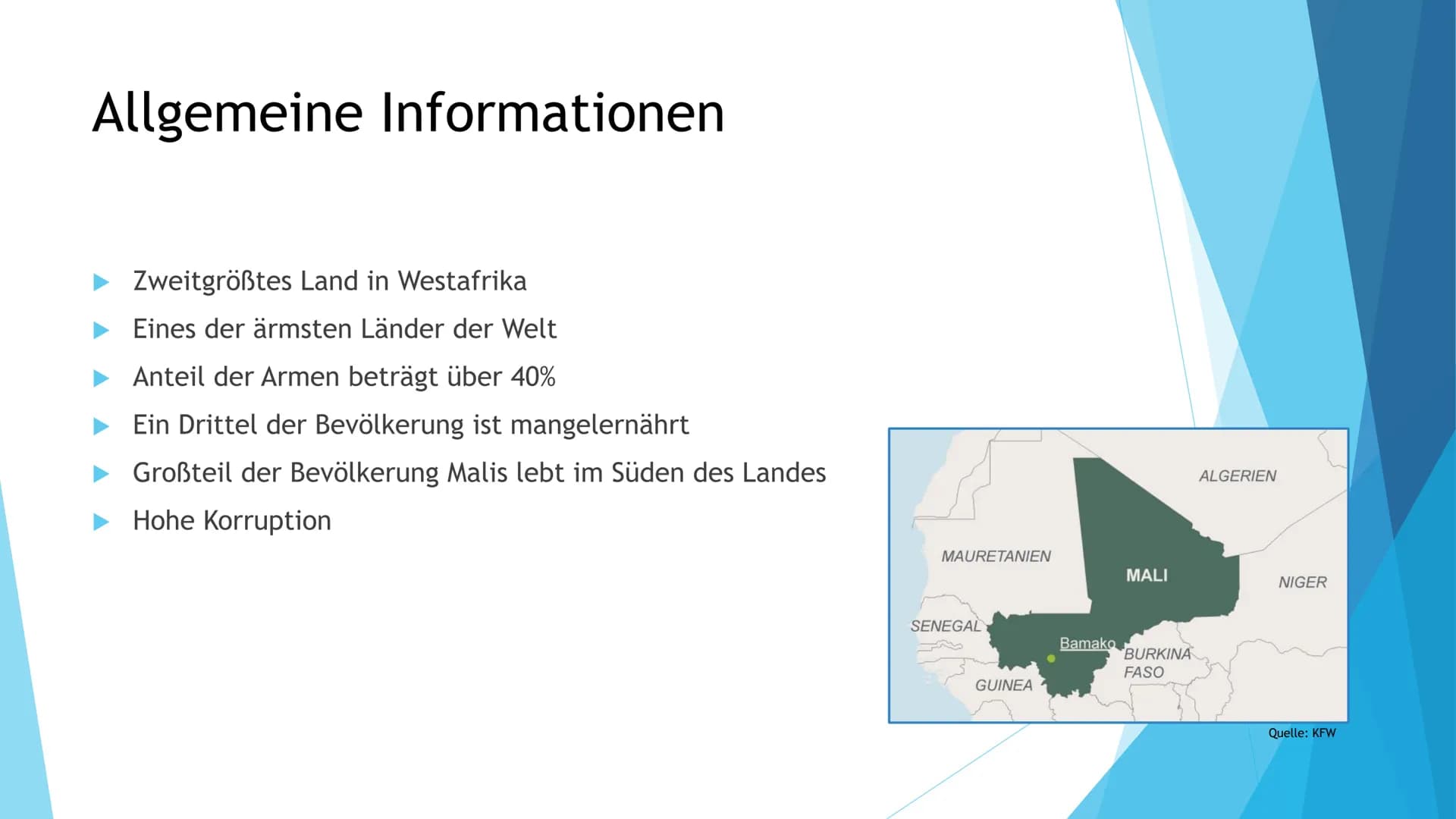 Der Mali Konflikt
Quelle: wikipedia.org Gliederung
Allgemeine Informationen
►Welche Konfliktparteien gibt es
Auslösung des Konfliktes
Verlau