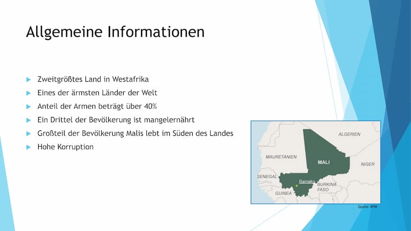 Der Mali Konflikt
Quelle: wikipedia.org Gliederung
Allgemeine Informationen
►Welche Konfliktparteien gibt es
Auslösung des Konfliktes
Verlau