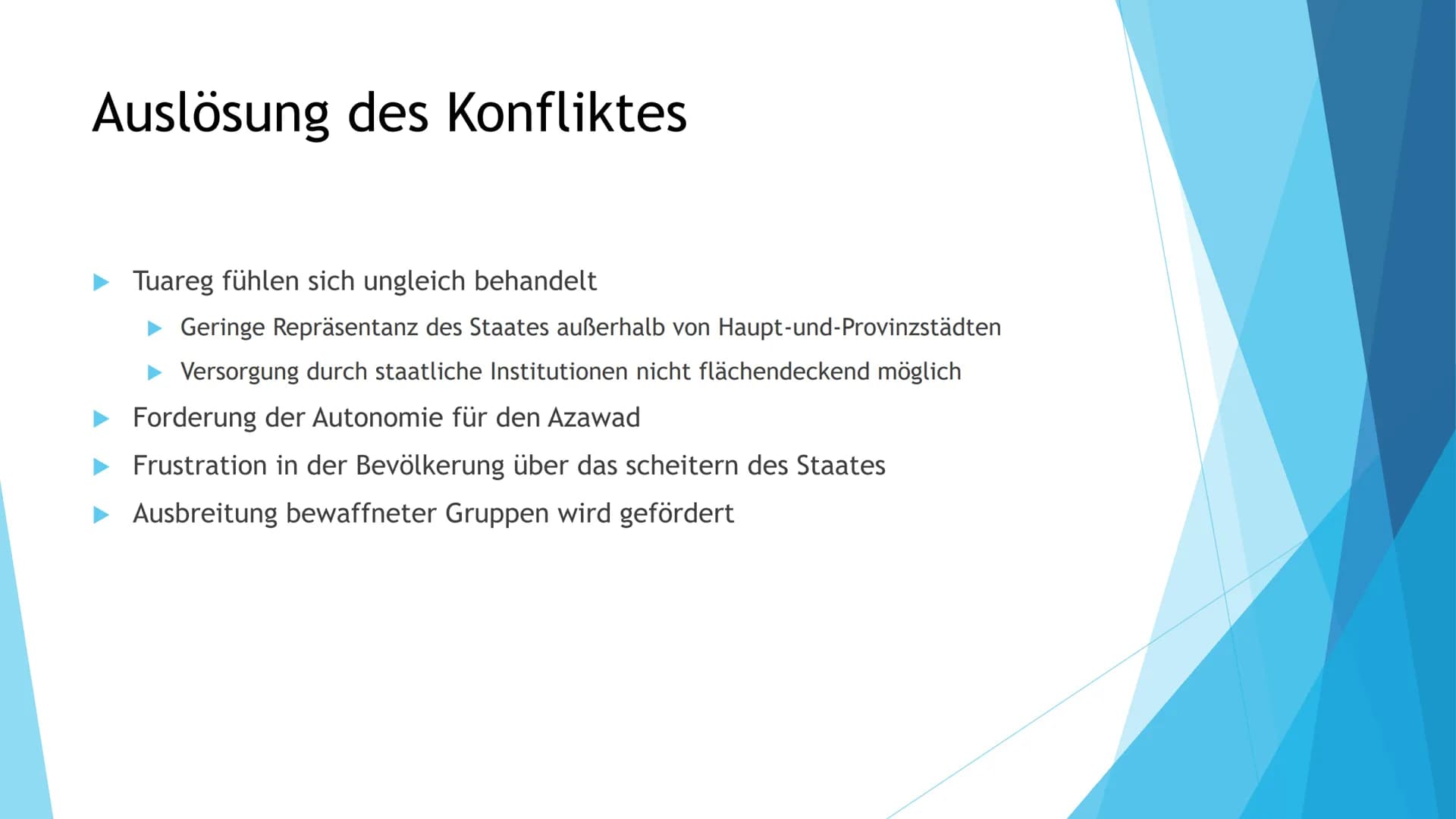 Der Mali Konflikt
Quelle: wikipedia.org Gliederung
Allgemeine Informationen
►Welche Konfliktparteien gibt es
Auslösung des Konfliktes
Verlau