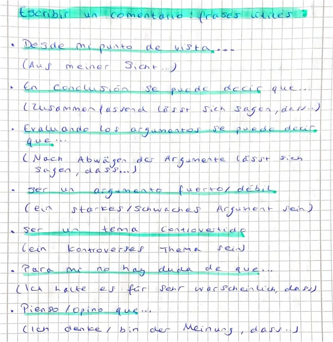 Coole Sätze für Kommentare und Meinungen auf Spanisch und Deutsch