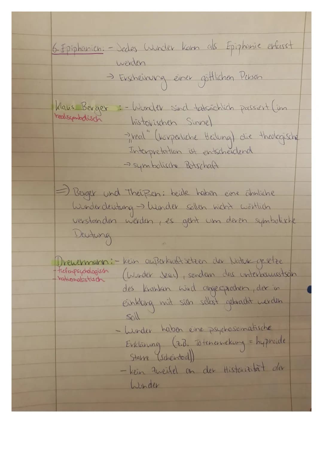 9
L
000000000000000000000
Vorabi Religion
Wunder deutungen
Gerd Theißen: Das unmittelbare Geschehen darf nicht
healsymbolisch
wortlich verst