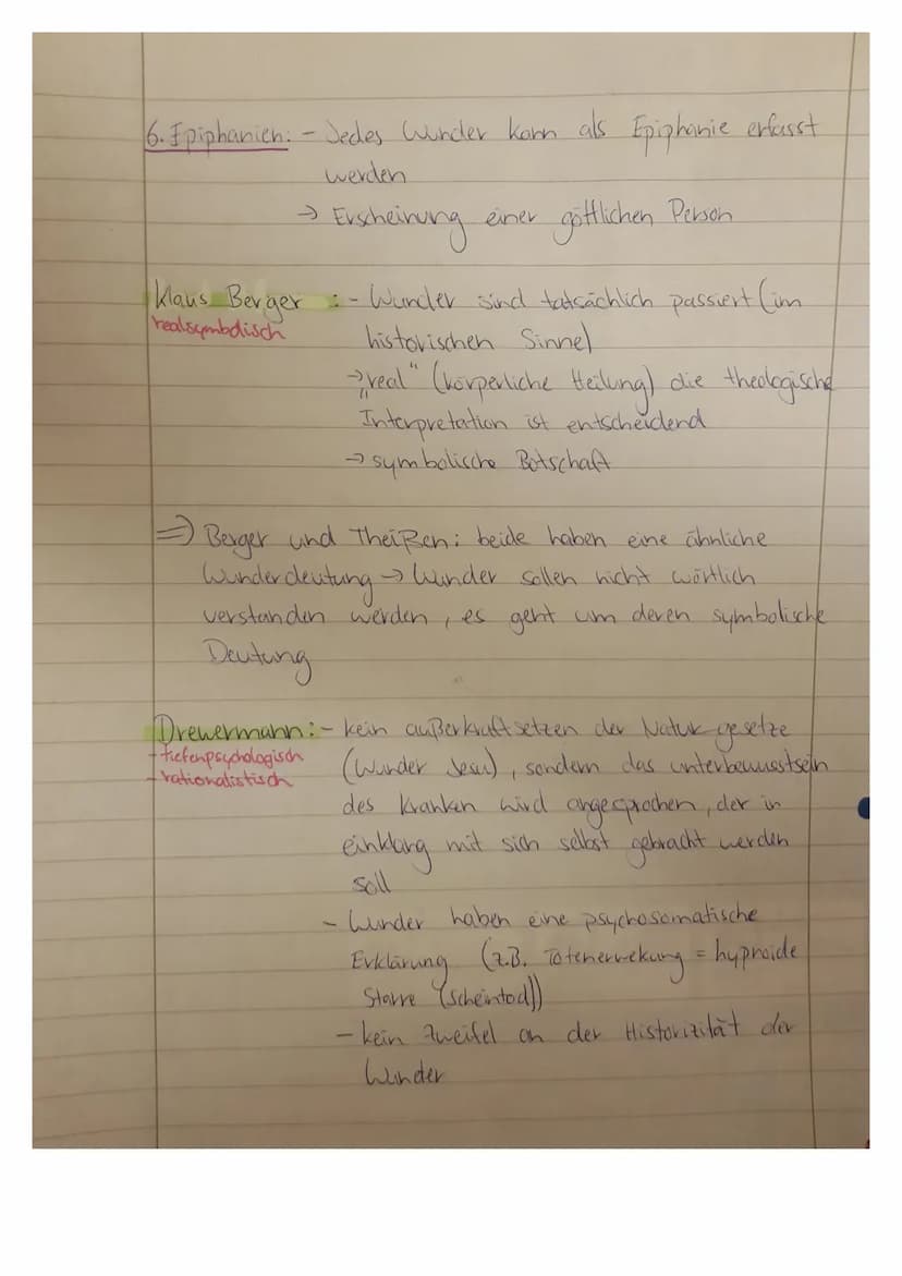9
L
000000000000000000000
Vorabi Religion
Wunder deutungen
Gerd Theißen: Das unmittelbare Geschehen darf nicht
healsymbolisch
wortlich verst