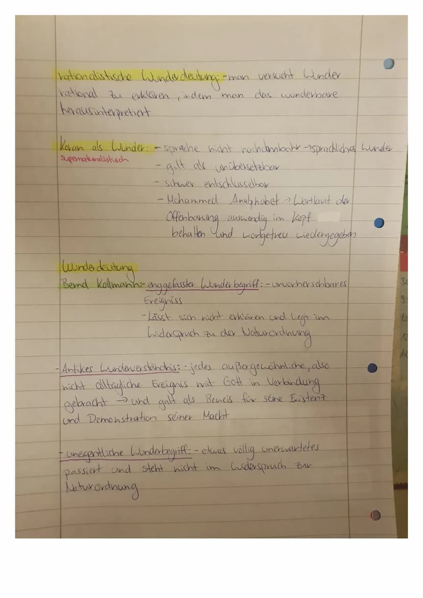 9
L
000000000000000000000
Vorabi Religion
Wunder deutungen
Gerd Theißen: Das unmittelbare Geschehen darf nicht
healsymbolisch
wortlich verst