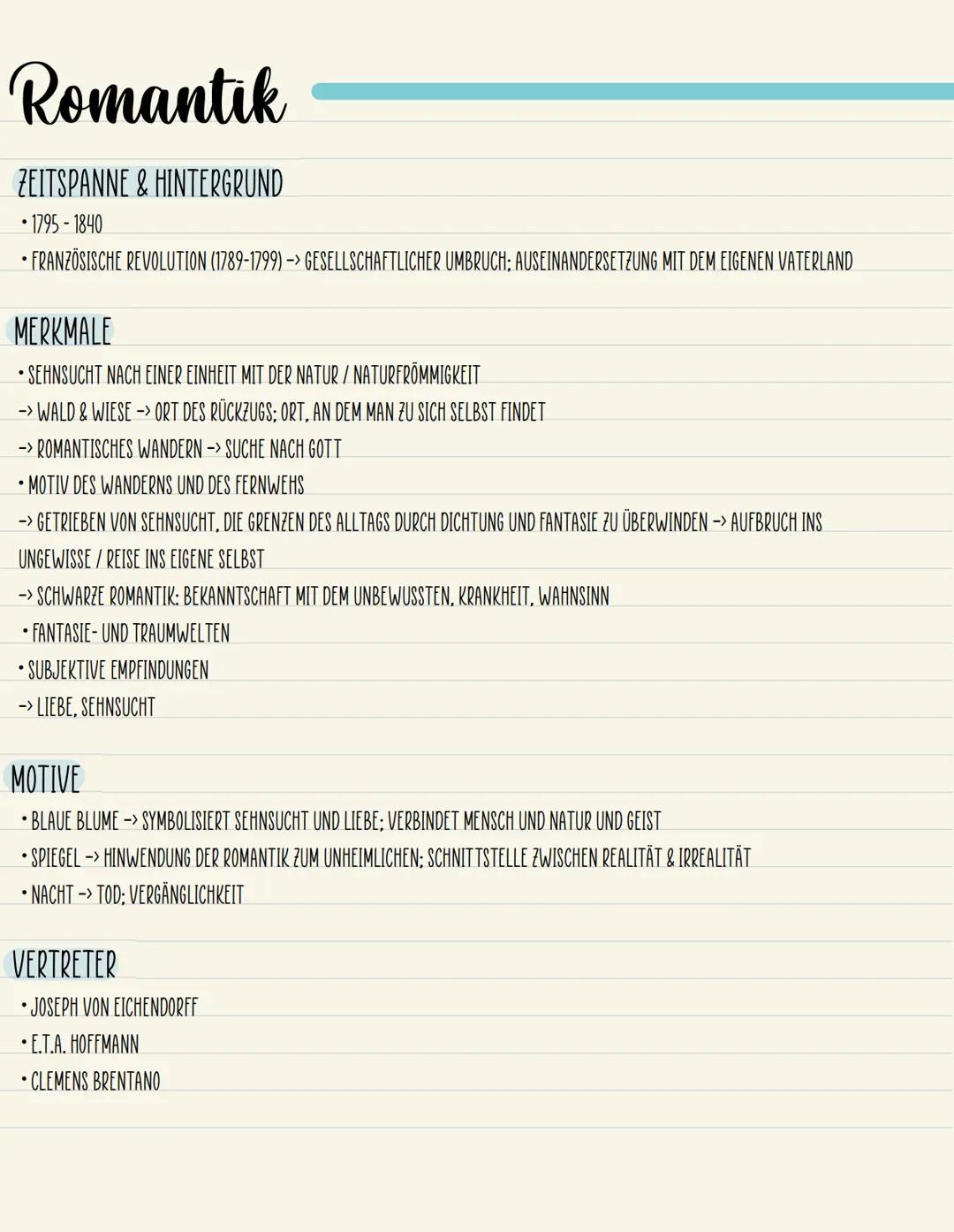 Lyrik - Romantik
