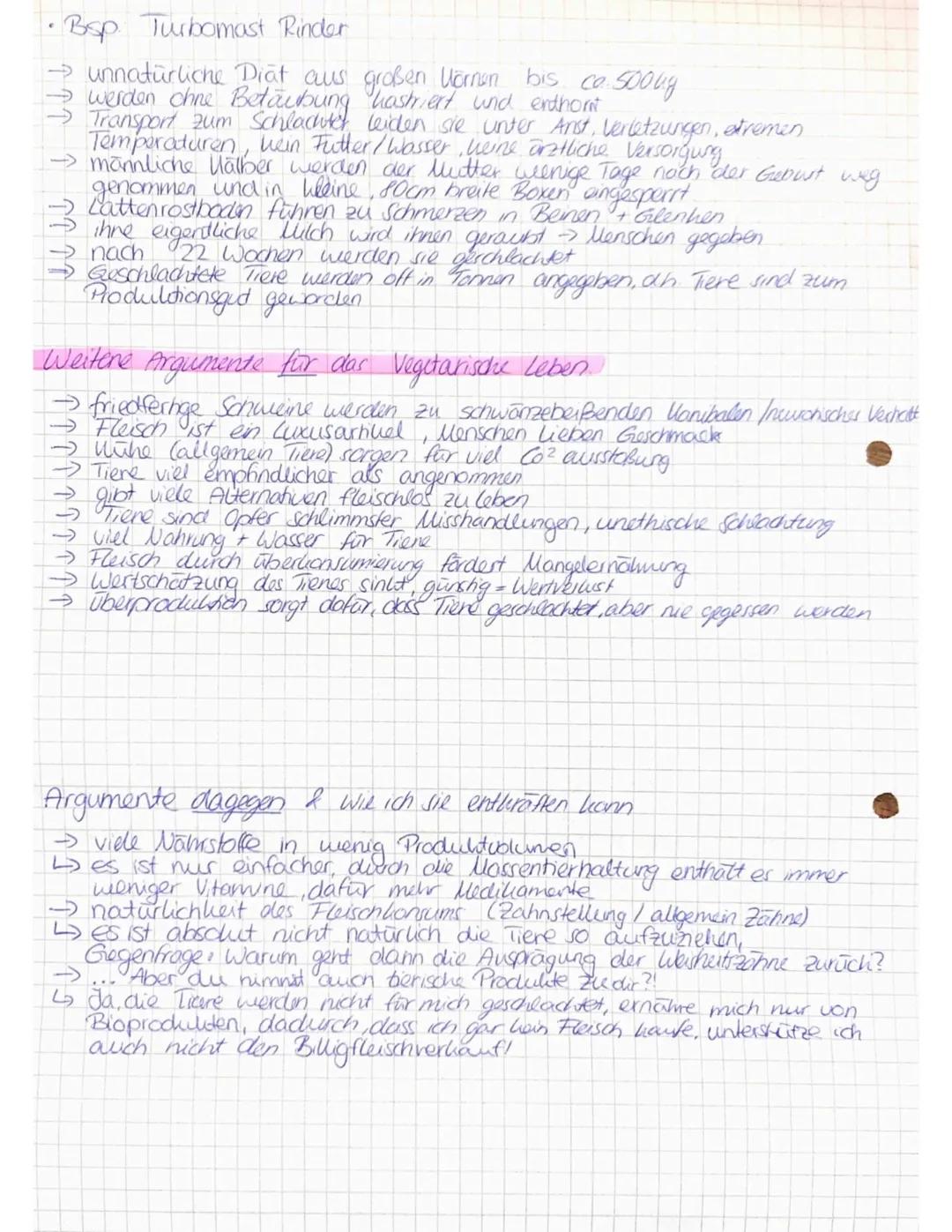 Tierethik Unterrichtsmaterial: Massentierhaltung und Vegetarische Ernährung