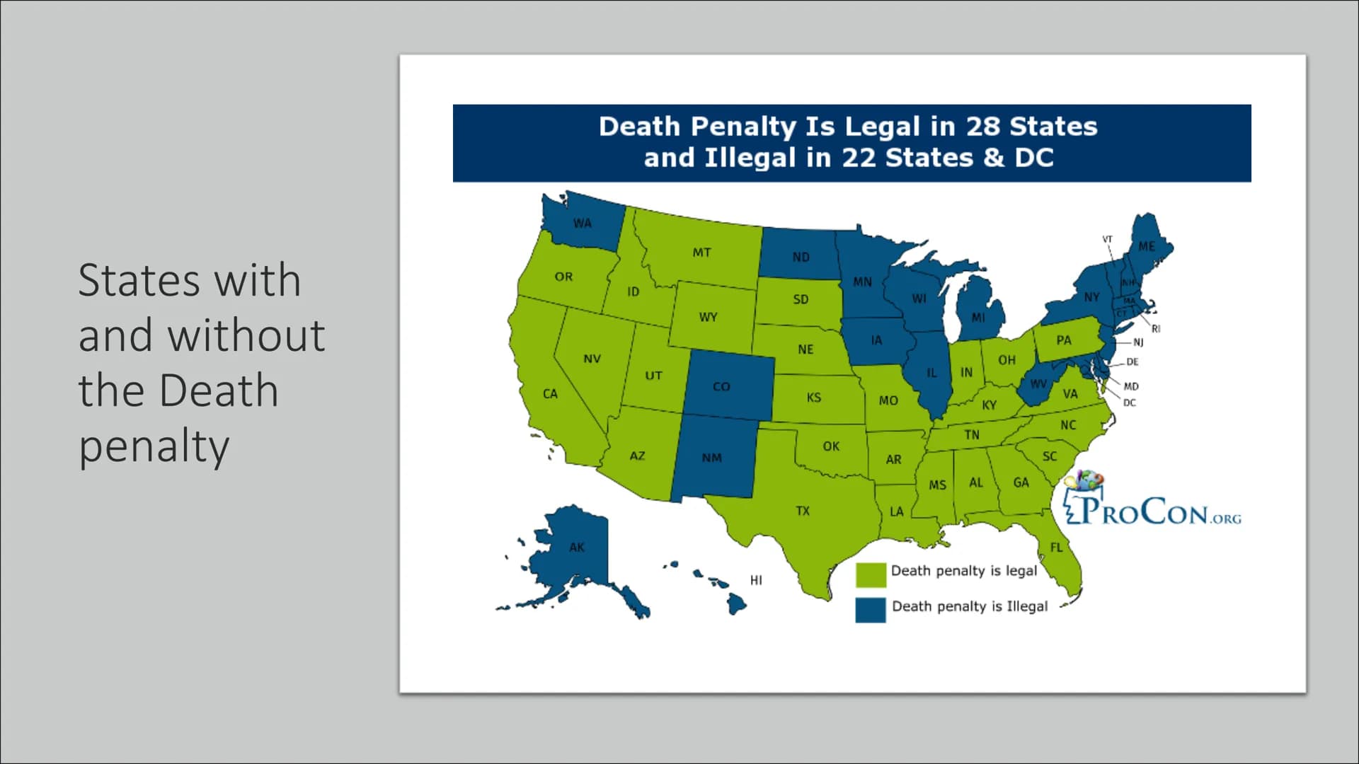 Death penalty
United States
DEATH PENALTY My presentation is about the death
penalty in the United States.
Table of contents
Worldwide there