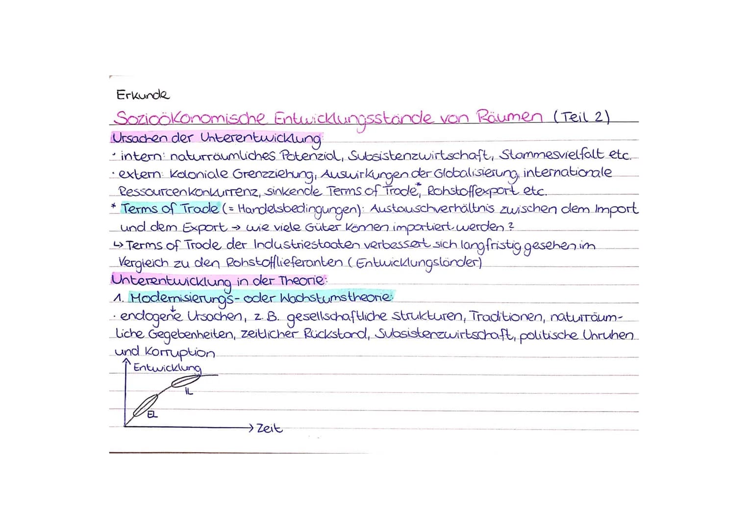 Erdkunde
Entwicklungsstände von Räumen.
Sozioökonomische
→ Entwicklungsstände von Ländern
Indikatoren zu den Entwicklungsständen/ Unterschei