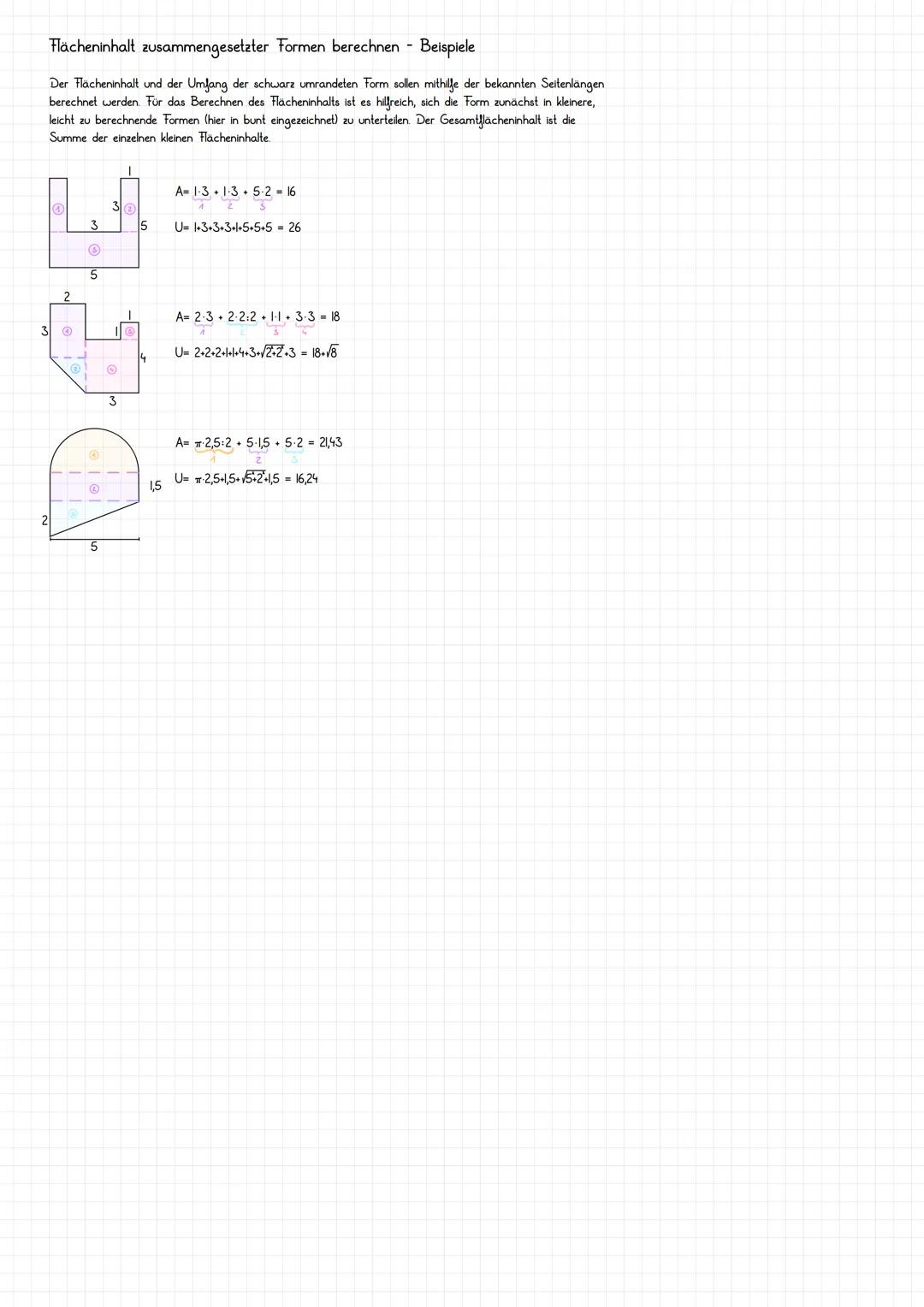 a
Flächeninhalt und Umfang berechnen
a
b
d
b
a
a
a
a
a
h
a
b
h₂
a
r
ha
a
a
th
a
b a
a
e
b
S
b
S
b
a
b
b
Quadrat
A= a.a
U=a+a+a+a = 4a
Rechte