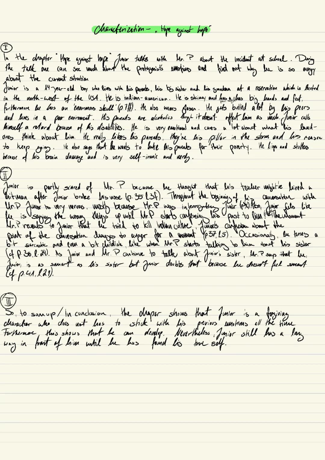 The Absolutely True Diary of a Part-Time Indian: Character Summaries and Chapter Insights