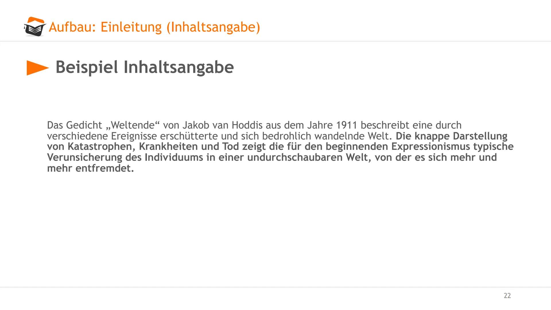 Gedichtanalyse
Angelika Dachtler
O examio
1 Agenda
Gedichtanalyse. Worum gehts?
Aufbau
Einleitung: Einleitungssatz, zeitliche Einorndung, In