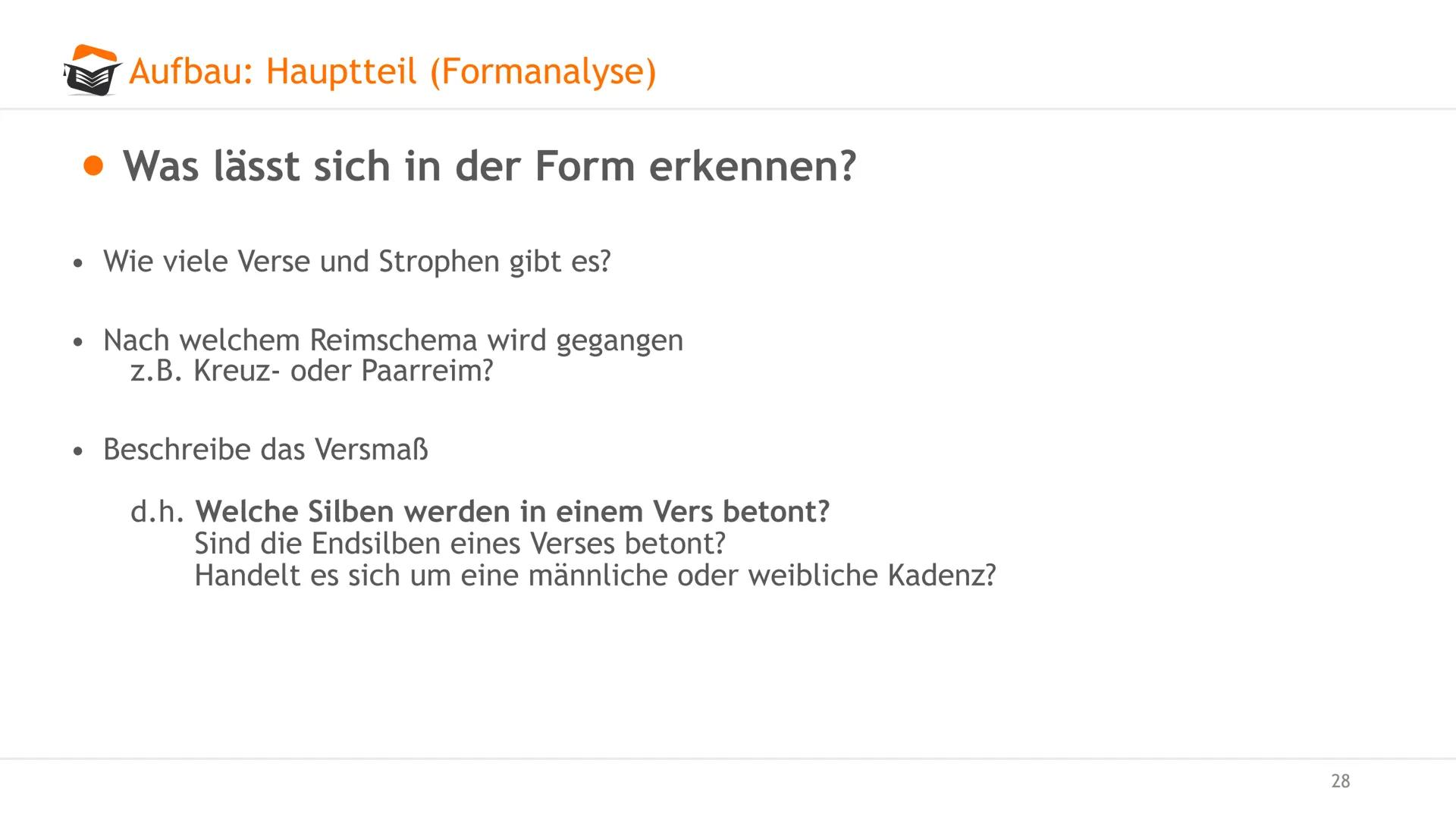 Gedichtanalyse
Angelika Dachtler
O examio
1 Agenda
Gedichtanalyse. Worum gehts?
Aufbau
Einleitung: Einleitungssatz, zeitliche Einorndung, In