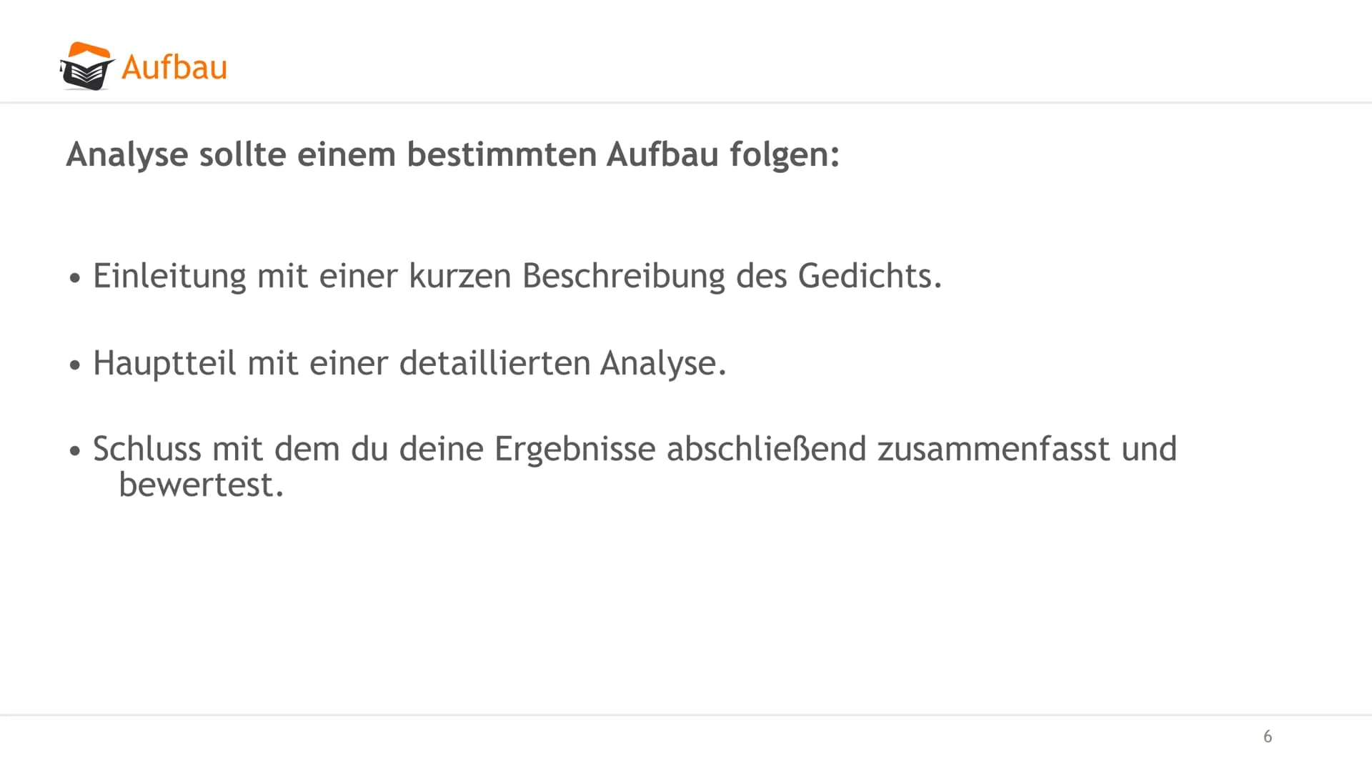 Gedichtanalyse
Angelika Dachtler
O examio
1 Agenda
Gedichtanalyse. Worum gehts?
Aufbau
Einleitung: Einleitungssatz, zeitliche Einorndung, In