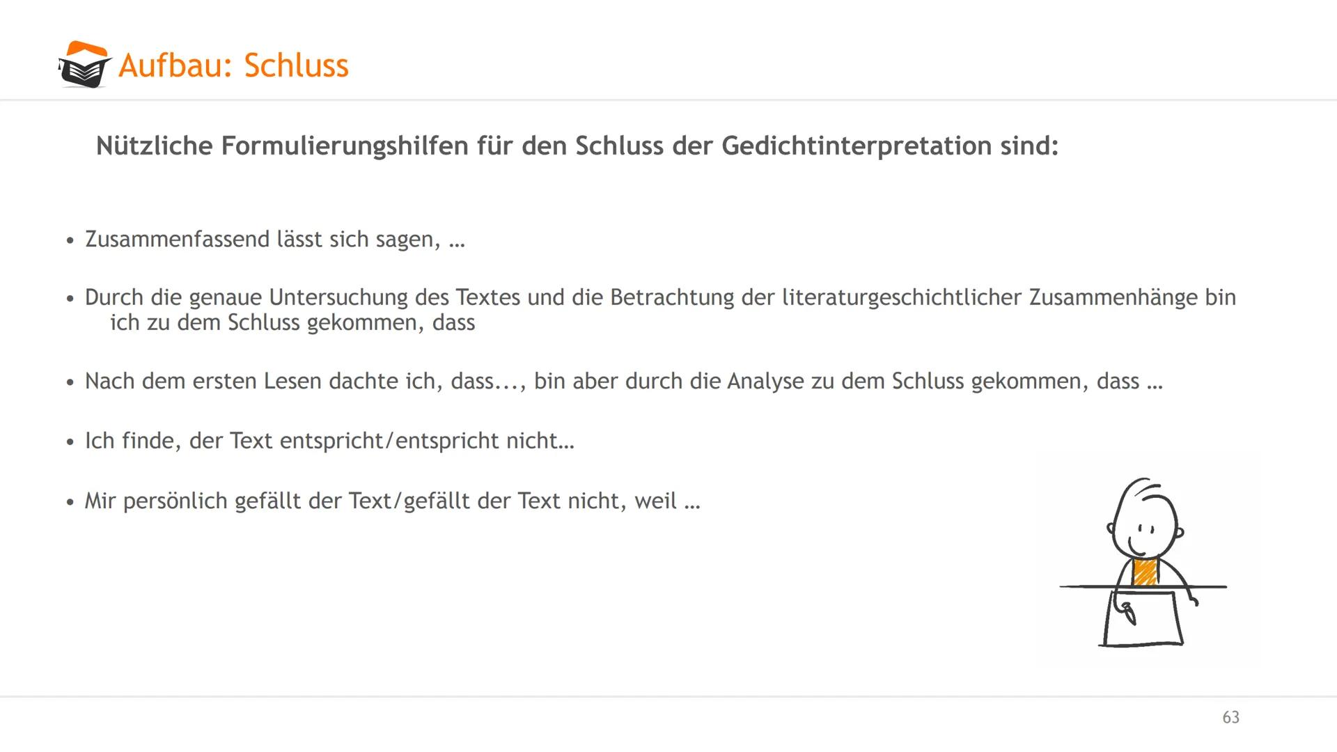 Gedichtanalyse
Angelika Dachtler
O examio
1 Agenda
Gedichtanalyse. Worum gehts?
Aufbau
Einleitung: Einleitungssatz, zeitliche Einorndung, In