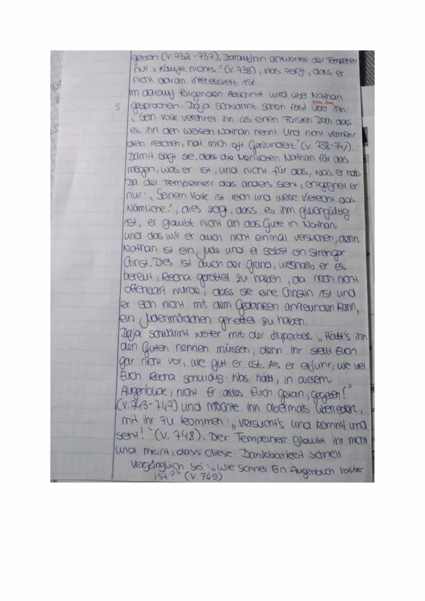 GK 11 De KD
3. Kursarbeit
14.02.22
Thema 1) Analysiere den 6. Auftritt im 1. Aufzug (V. 714-787) des Dramas „Nathan der
Weise".
ODER
Thema 2