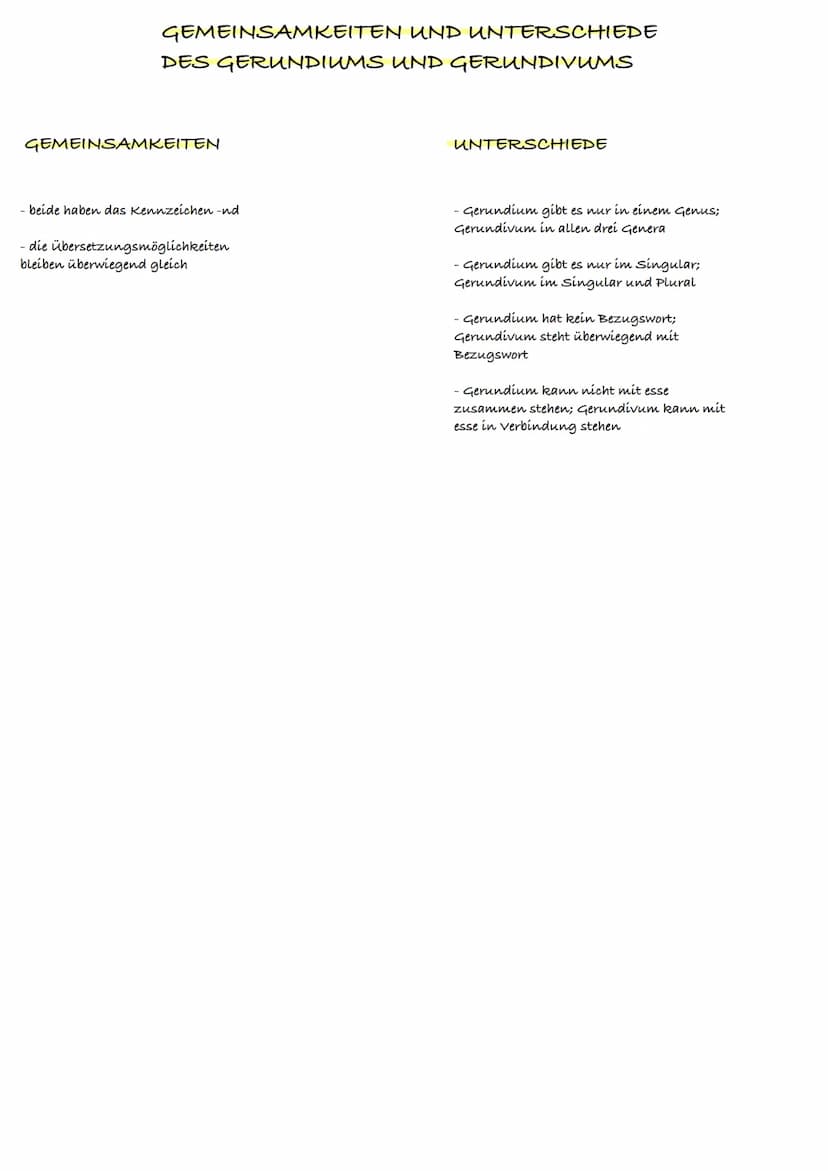 Gerundium
- das Gerundium hat das Kennzeichen -nd (auber im Nominatív)
- die Endungen des Gerundium sind immer die der o-Deklination
- Das G