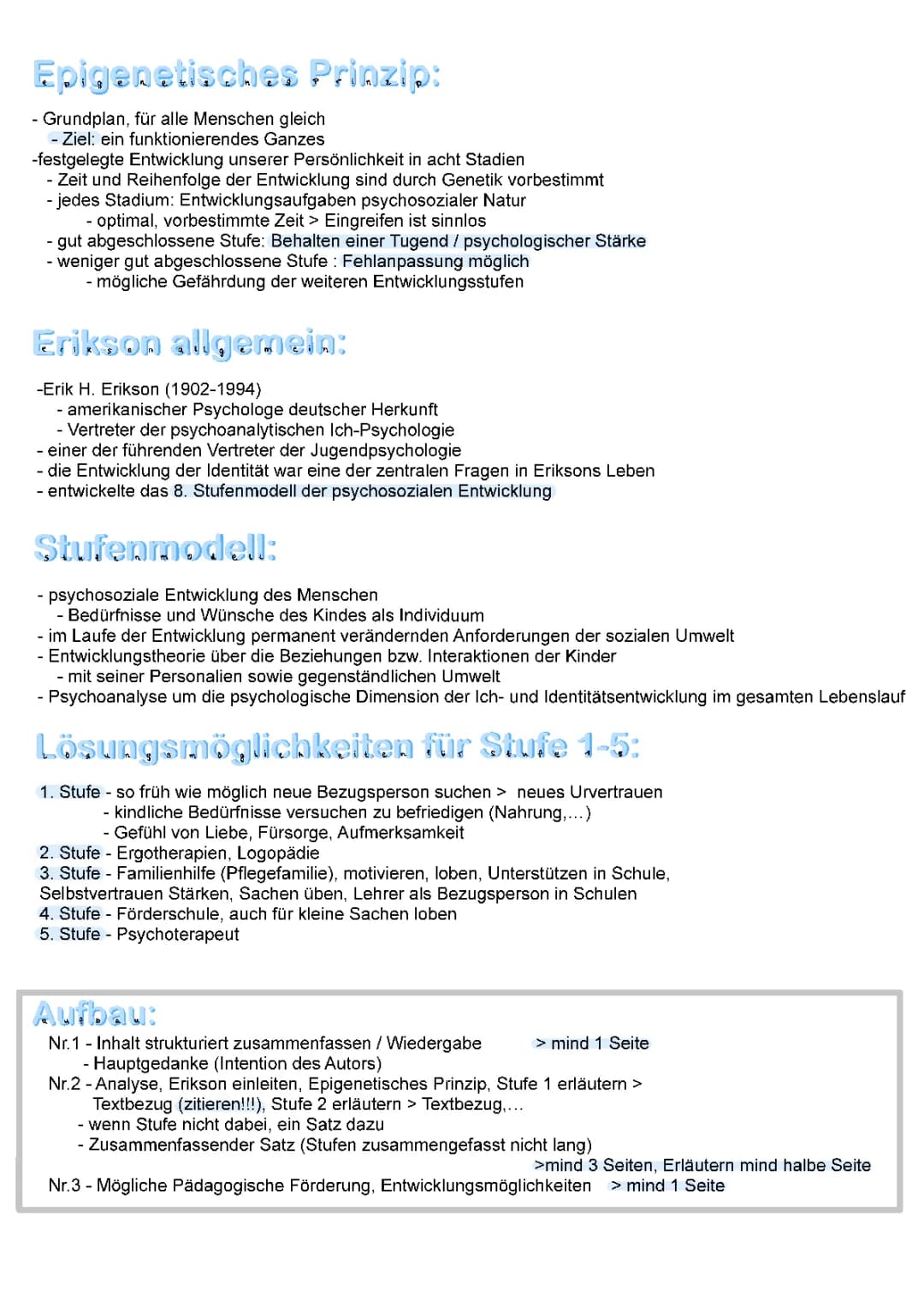 Erikson Stufenmodell: Alles Wichtige in einer Tabelle