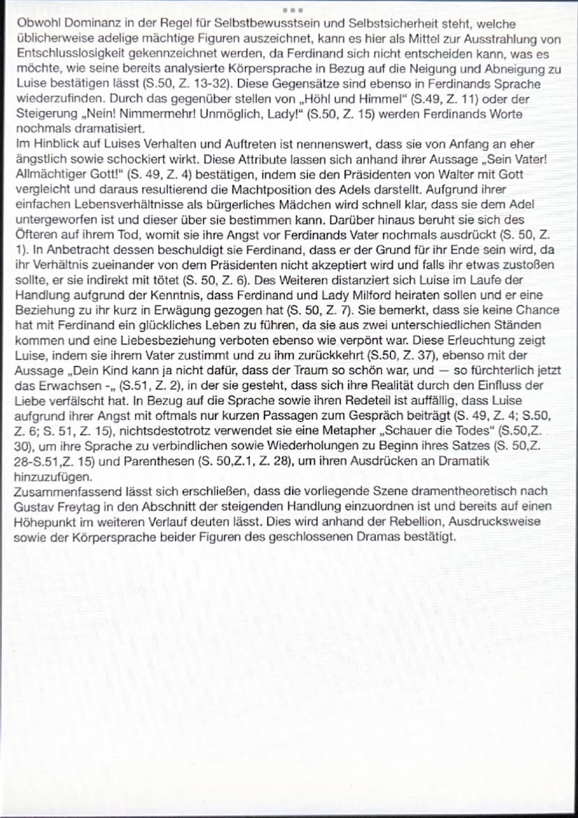 Szenenanalyse
Das bürgerliche Trauerspiel ,,Kabale und Liebe" verfasst von Friedrich Schiller aus dem Jahr
1784 thematisiert den Konflikt de