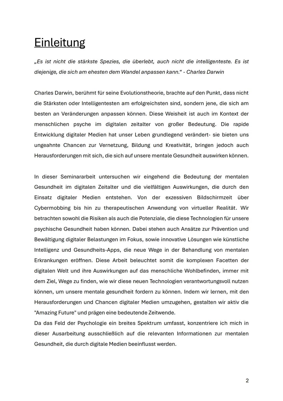 Seminararbeit 2023/2024 - Amazing Future -
Zeitwende gestalten
Mental Health im
digitalen Zeitalter
Wie werden zukünftig mentale Krankheiten