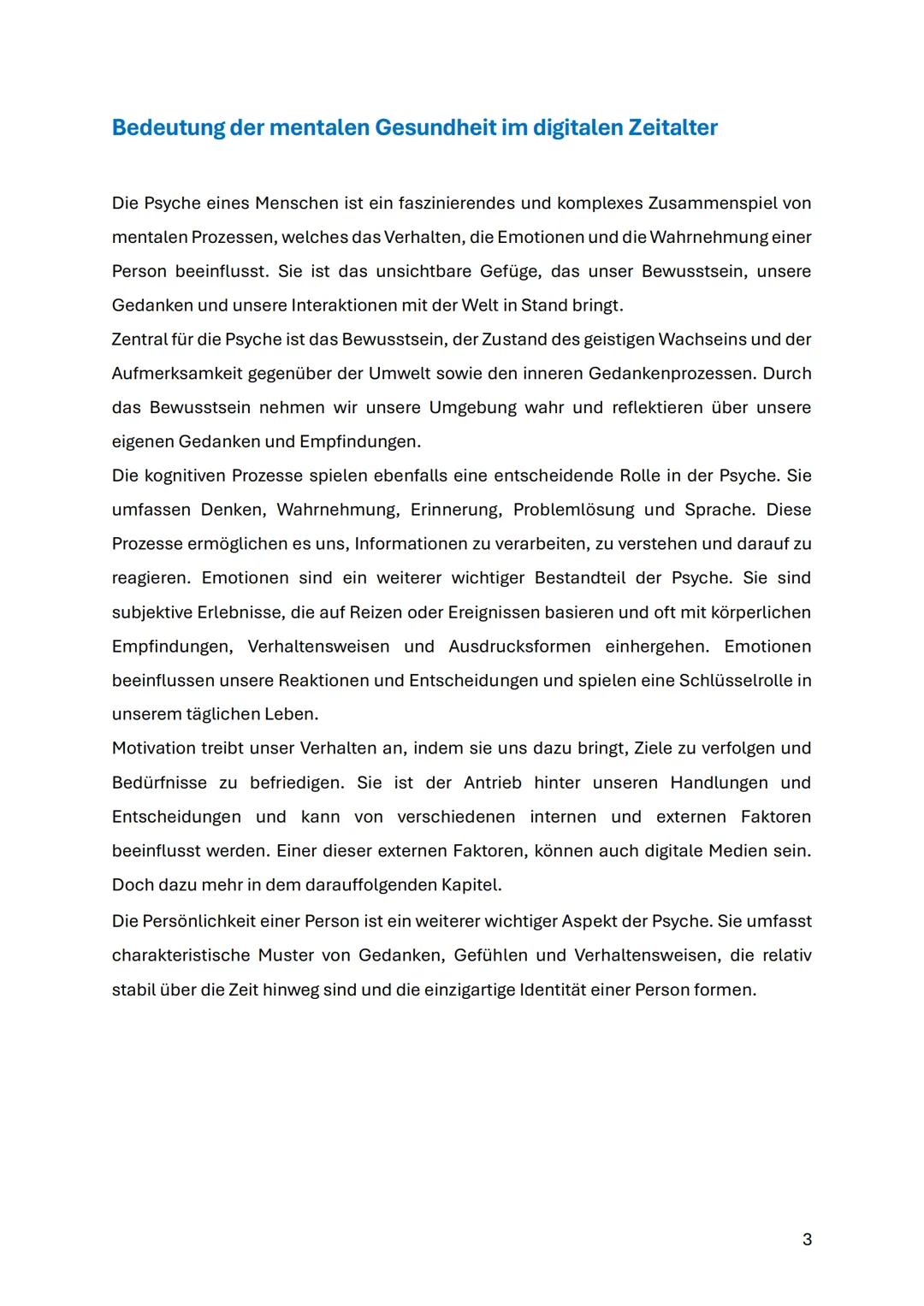 Seminararbeit 2023/2024 - Amazing Future -
Zeitwende gestalten
Mental Health im
digitalen Zeitalter
Wie werden zukünftig mentale Krankheiten