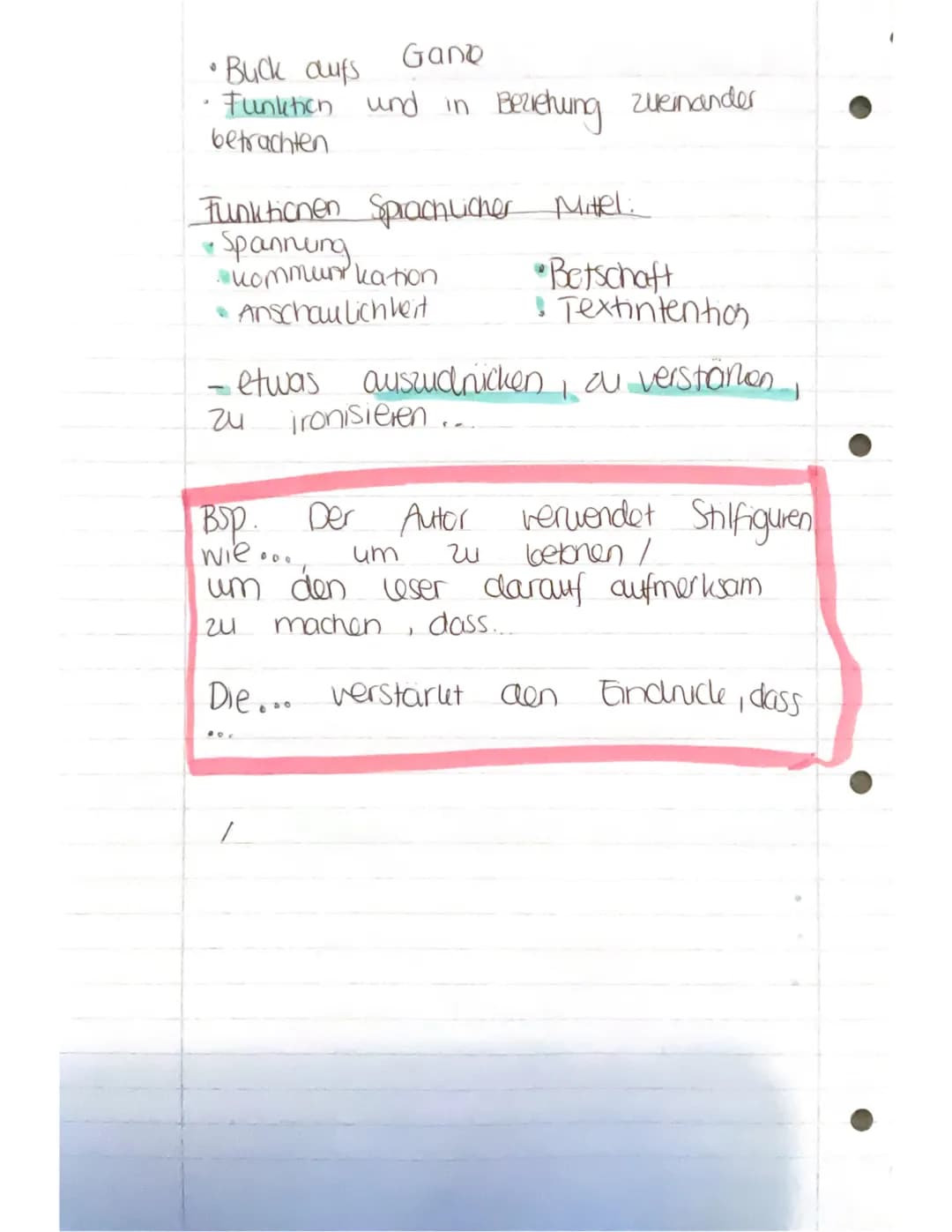 Argumentativer Dreischritt
4. Benauplung I These
2. Beleg
- Textbeleg / Zitat als Beweis
13. Begrundung - Erklaring
Sprache t
-kunstvoll
1-p