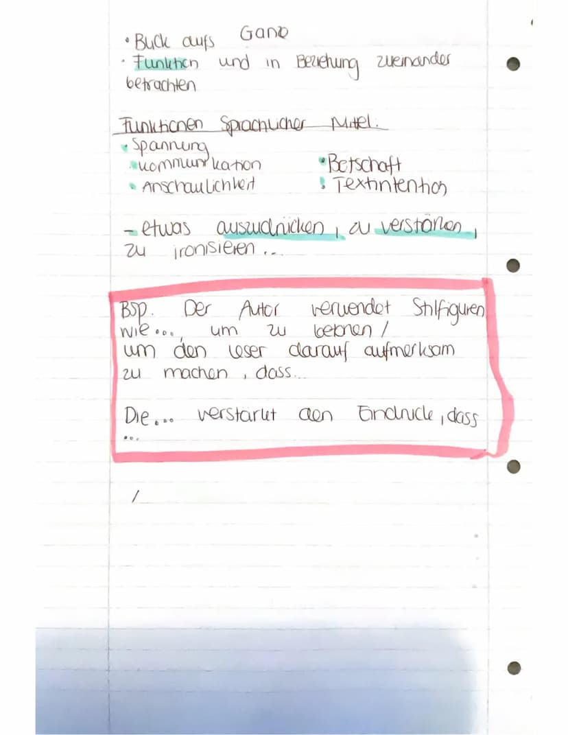 Argumentativer Dreischritt
4. Benauplung I These
2. Beleg
- Textbeleg / Zitat als Beweis
13. Begrundung - Erklaring
Sprache t
-kunstvoll
1-p