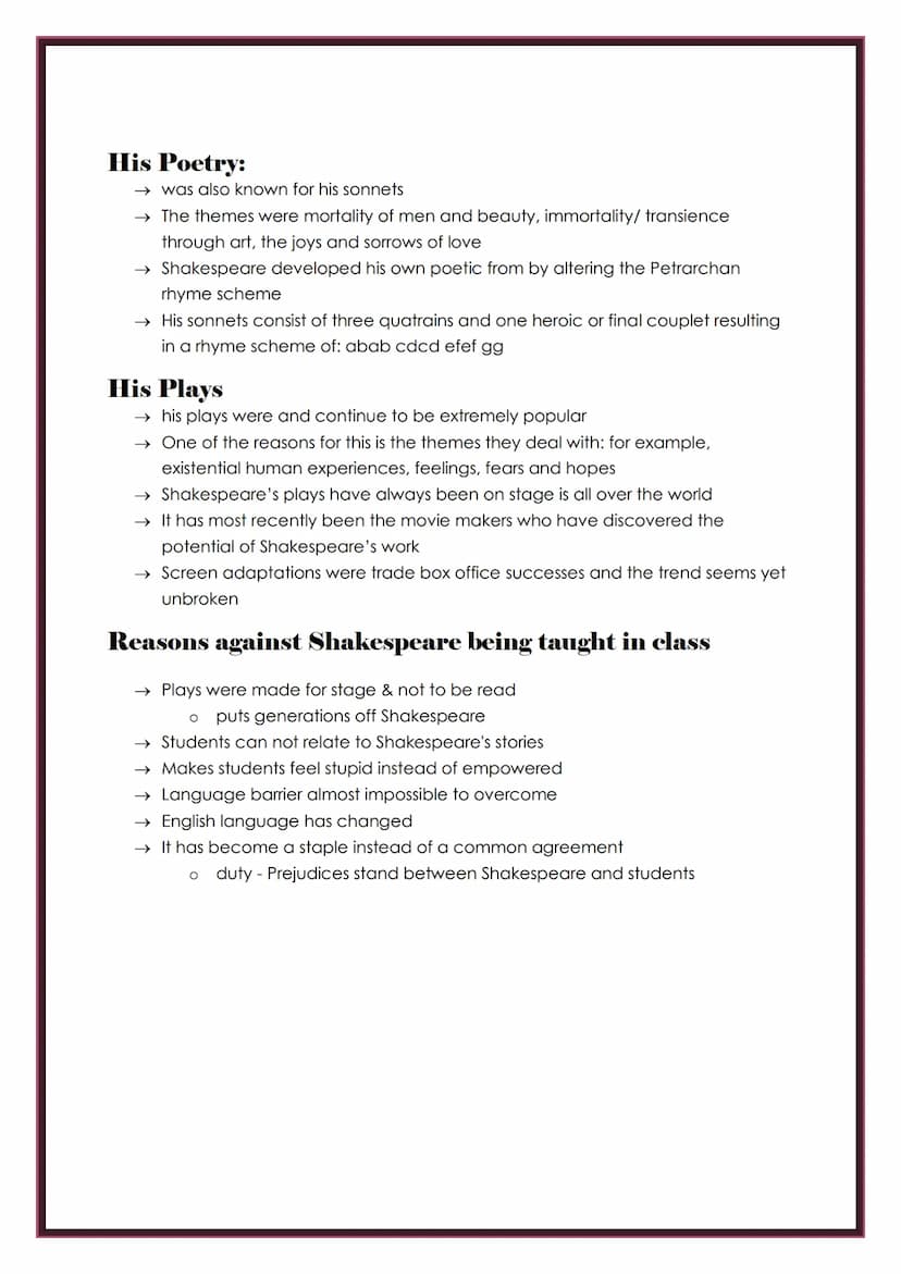 WILLIAM SHAKESPEARE
ELIZABETHAN AGE
→ Absolute monarchy
O Divine right God given
O
As well as the social order
→ Queen Elizabeth I. (1533-16
