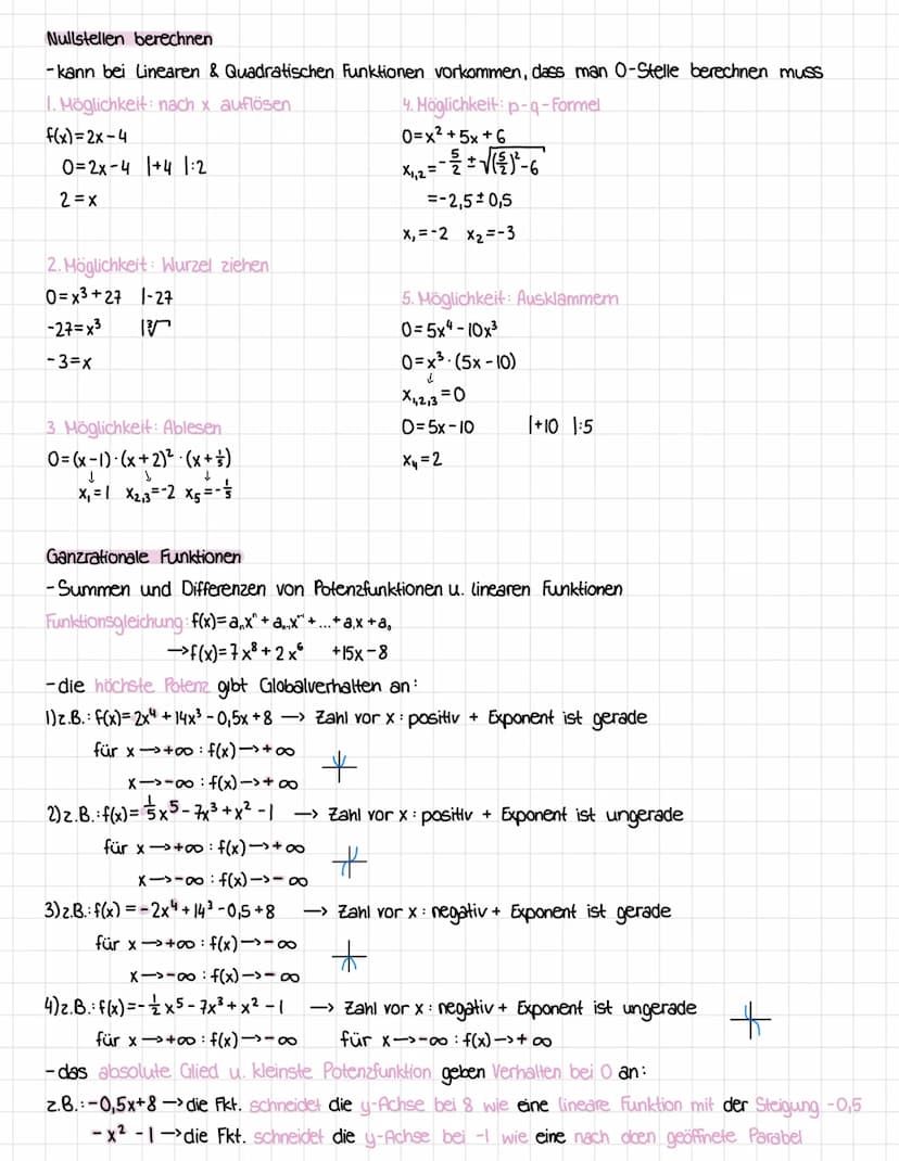 1.Klausur
Lineare Funktionen
Funktionsgleichung f(x) = mx +n
m= Steigung
n=y-Achsenabschnitt (→wo der Graph y-Achse schneidet)
y₂-y₁
m ausre