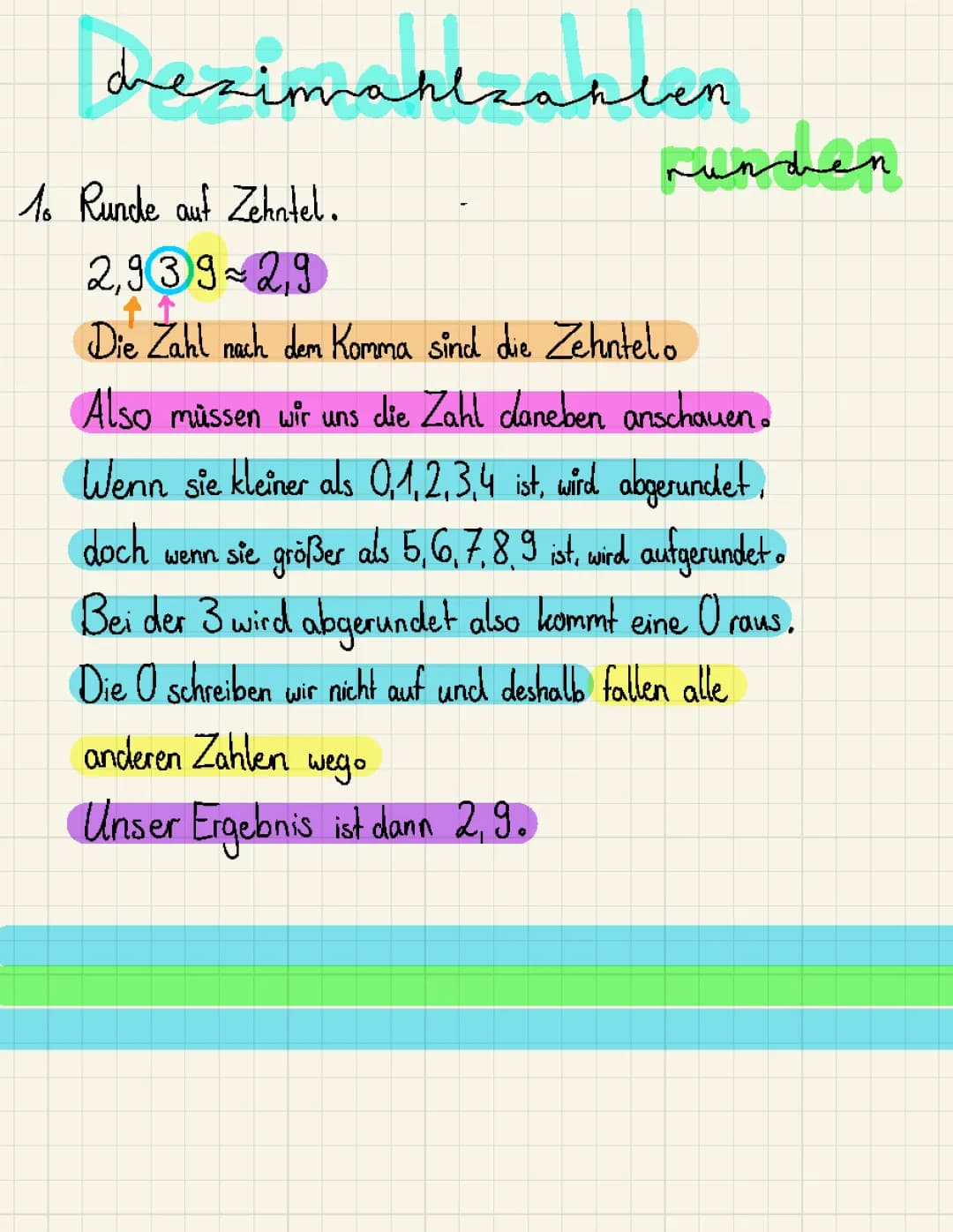Dezimalzahlen runden