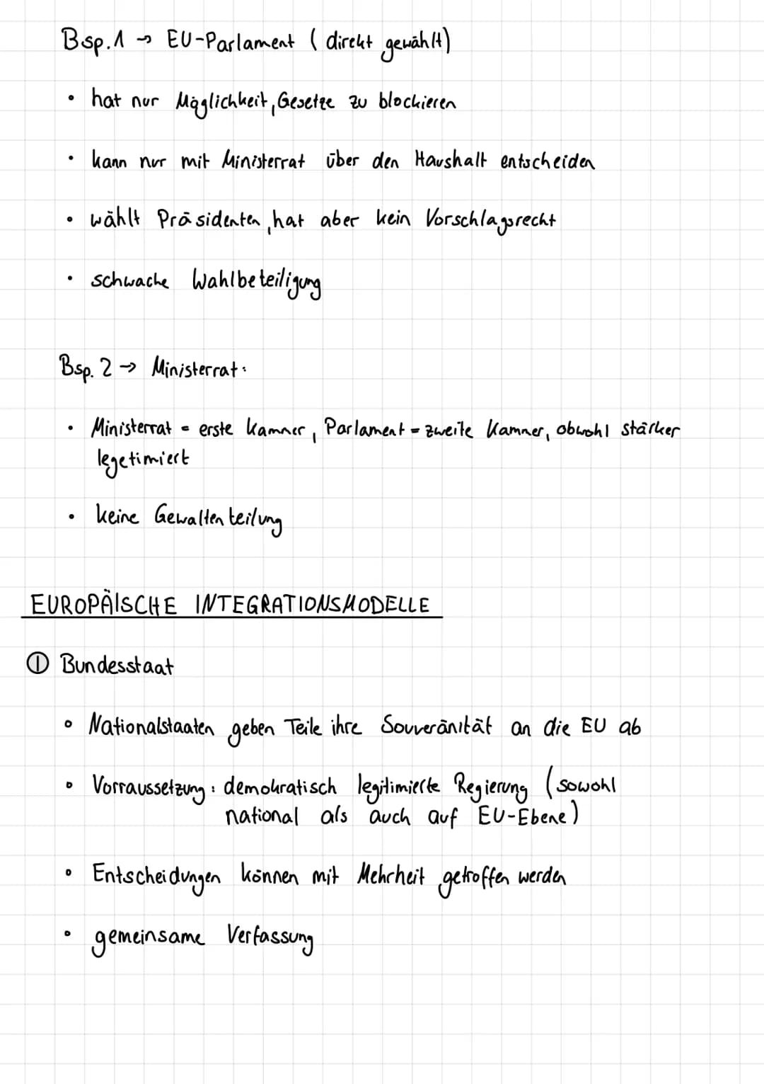 DER EUROPÄISCHE RAT
• Mitglieder sind die Staatsoberhäupter von europäischen Ländern
• 4 Treffen im Jahr
formuliert gemeinsame
O
Lernzettel 