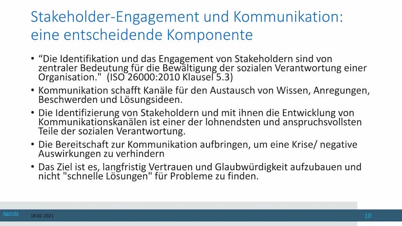 18.02.2021
Corporate Social Responsibility
Die Gesellschaftliche Verantwortung von Unternehmen Von
1 Agenda
18.02.2021
1. Was ist CSR?
2. Co