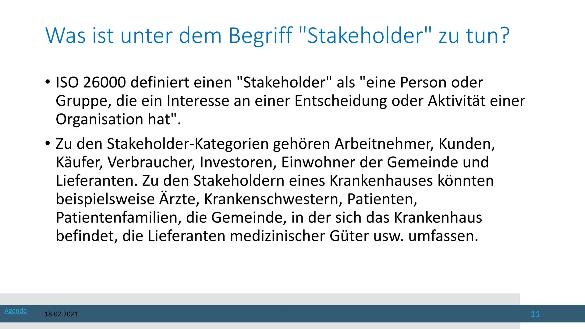 18.02.2021
Corporate Social Responsibility
Die Gesellschaftliche Verantwortung von Unternehmen Von
1 Agenda
18.02.2021
1. Was ist CSR?
2. Co