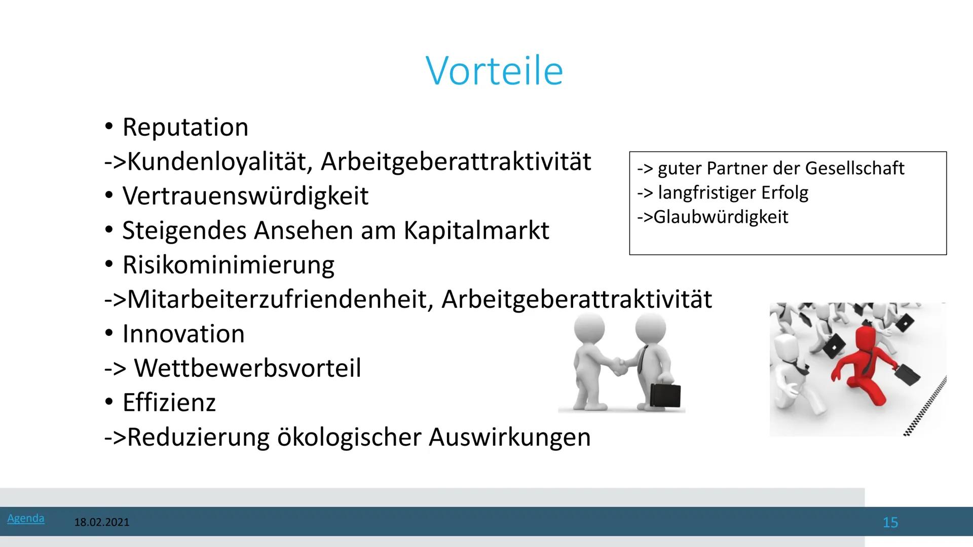 18.02.2021
Corporate Social Responsibility
Die Gesellschaftliche Verantwortung von Unternehmen Von
1 Agenda
18.02.2021
1. Was ist CSR?
2. Co