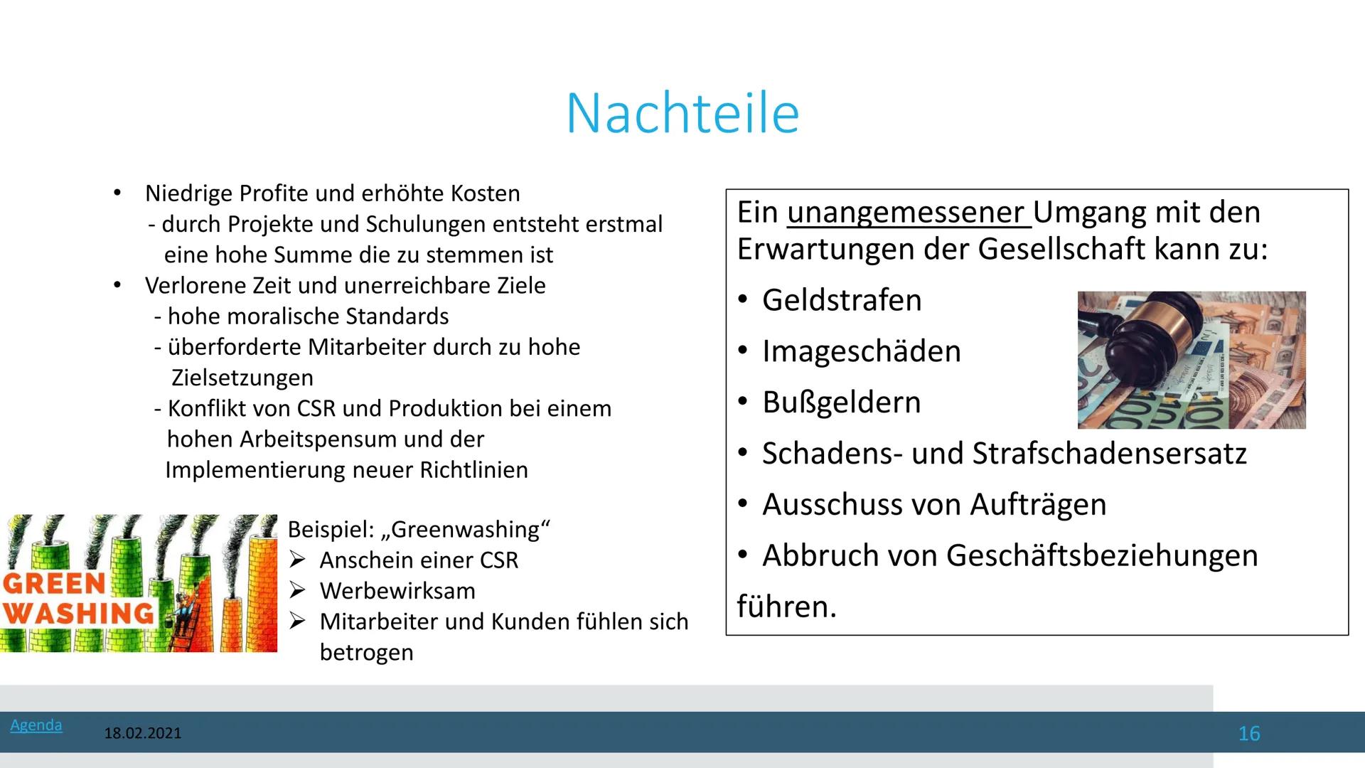 18.02.2021
Corporate Social Responsibility
Die Gesellschaftliche Verantwortung von Unternehmen Von
1 Agenda
18.02.2021
1. Was ist CSR?
2. Co