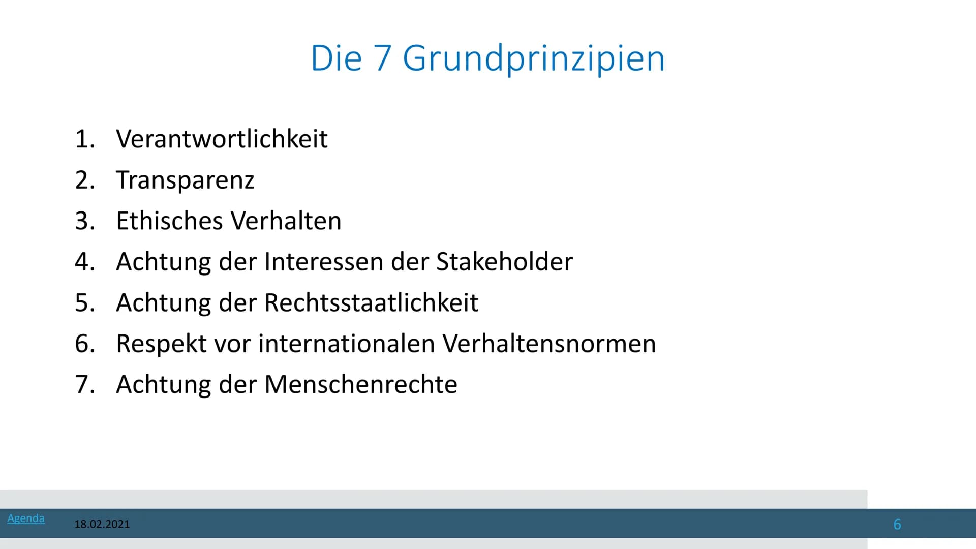 18.02.2021
Corporate Social Responsibility
Die Gesellschaftliche Verantwortung von Unternehmen Von
1 Agenda
18.02.2021
1. Was ist CSR?
2. Co