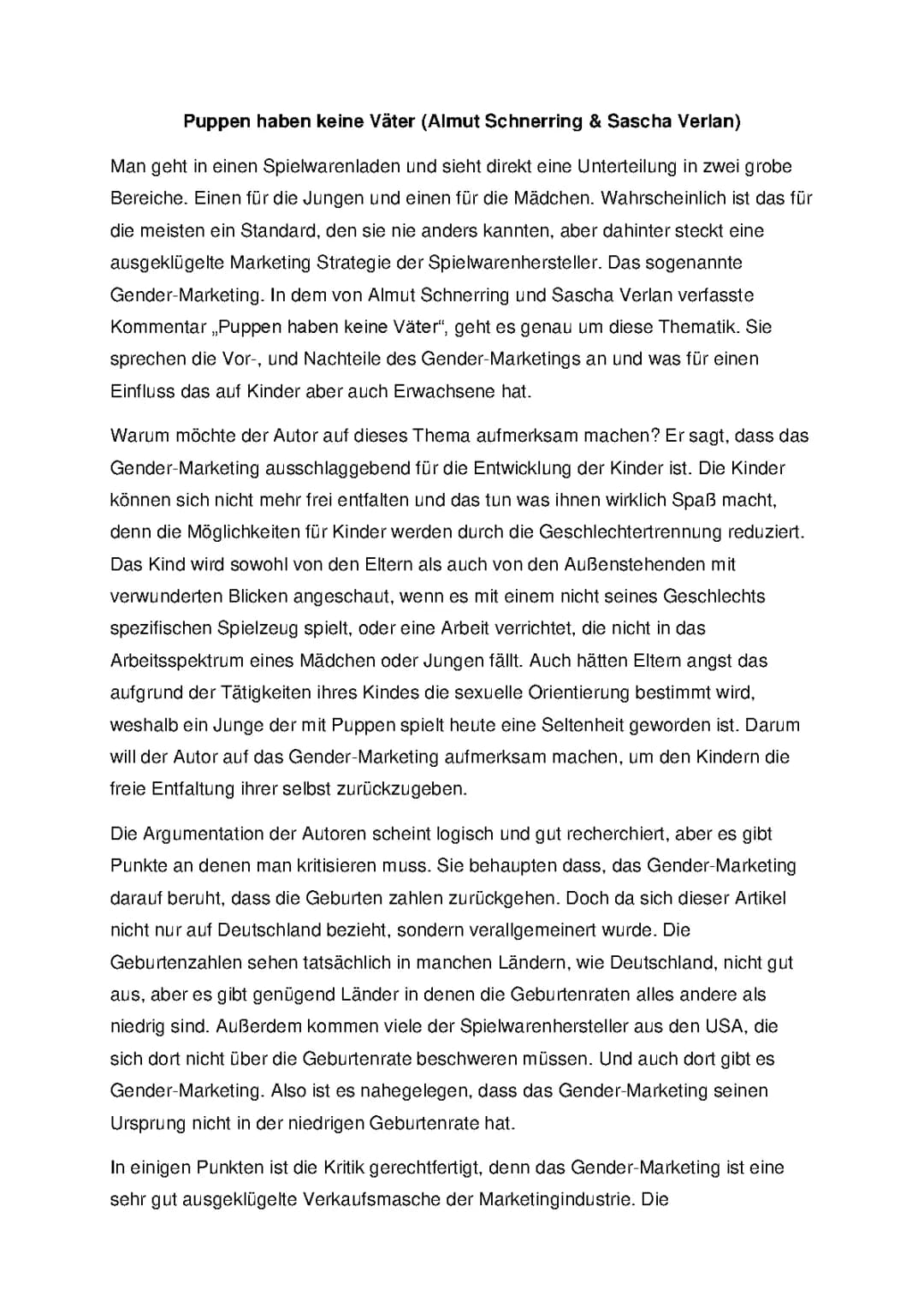 Warum gibt es geschlechtsspezifisches Spielzeug? Gender-Marketing einfach erklärt