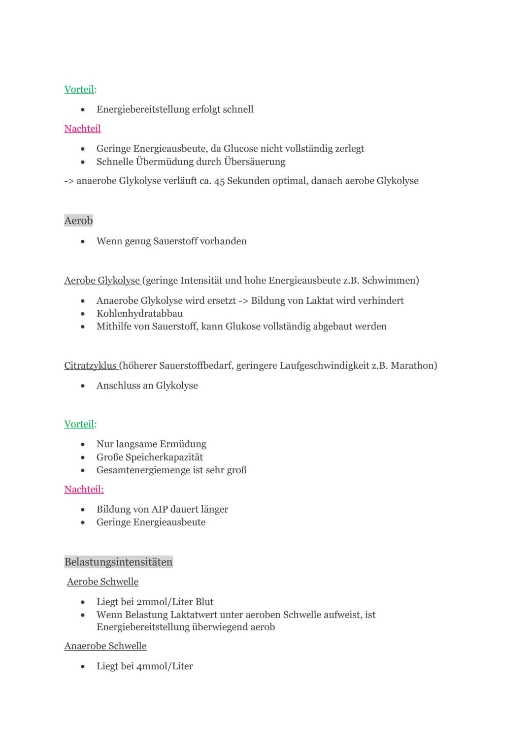 # Energiebereitstellung

Anaerob- Alaktazid

*   Ohne Laktatbildung und ohne Sauerstoff

-> dadurch wird Energie sehr schnell bereitgestellt