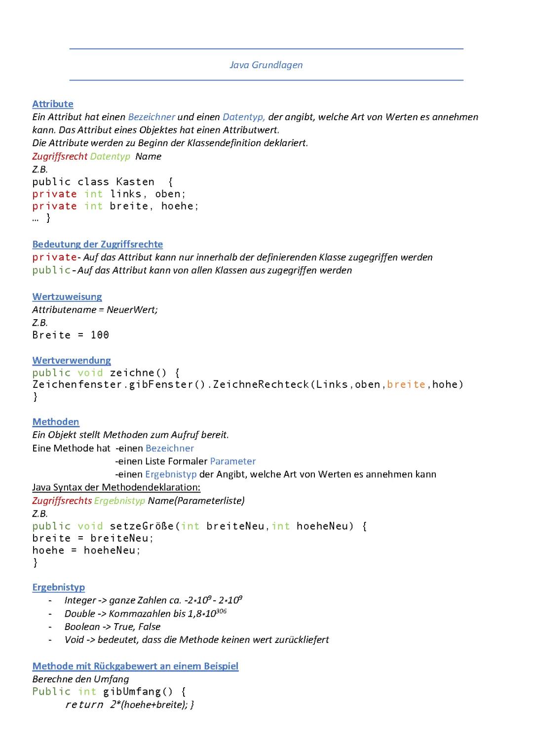 Java Grundlagen 