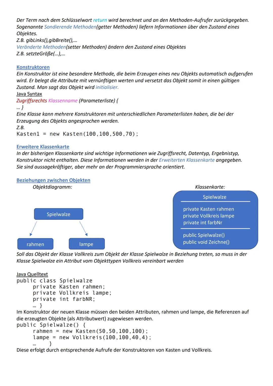 Attribute
Ein Attribut hat einen Bezeichner und einen Datentyp, der angibt, welche Art von Werten es annehmen
kann. Das Attribut eines Objek