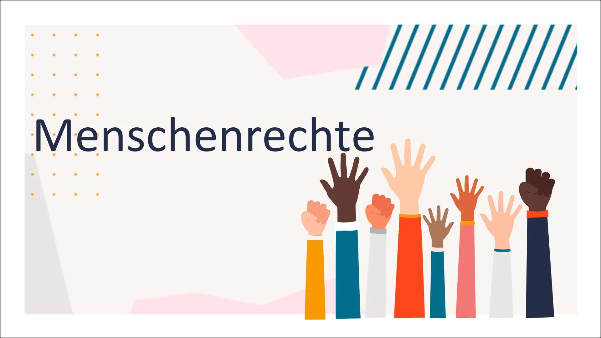 1/1
Menschenrechte
III. M
Gliederung
01
DEFINITION
Was versteht man unter Menschenrechte?
Die Entwicklung der
02 Menschenrechte
Von der Anti