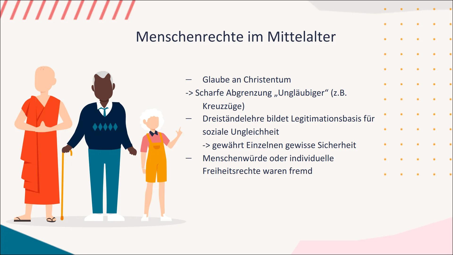 1/1
Menschenrechte
III. M
Gliederung
01
DEFINITION
Was versteht man unter Menschenrechte?
Die Entwicklung der
02 Menschenrechte
Von der Anti