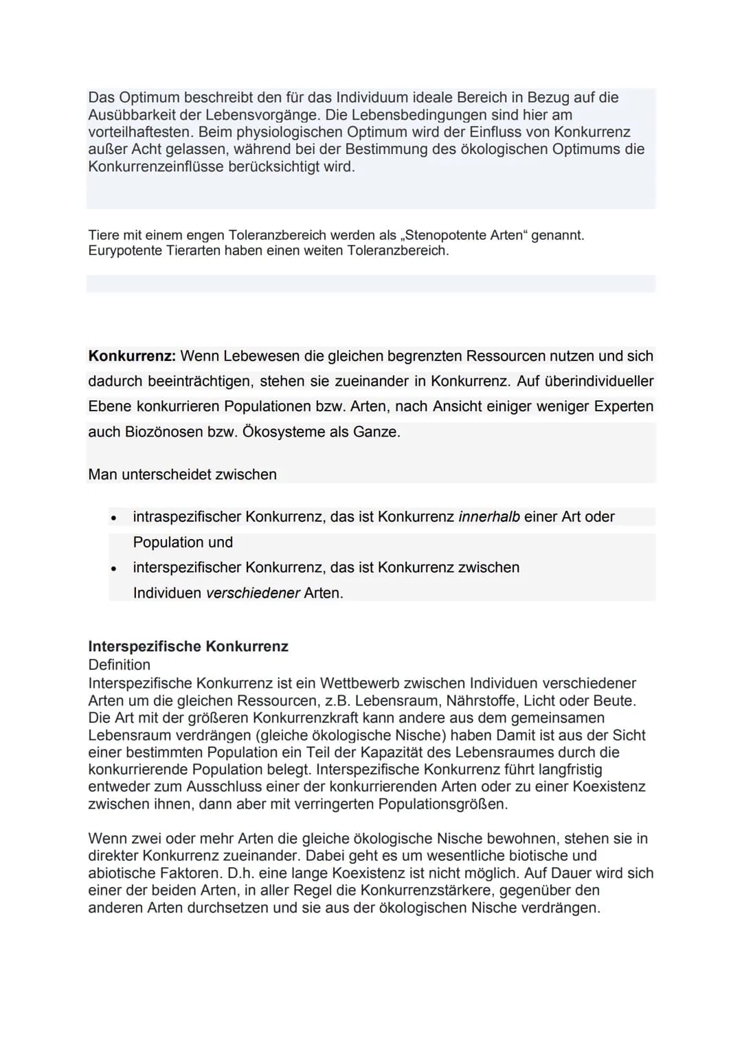 Ökologie
Ökologie: Teilbereich der Biologie, beschäftigt sich mit den Wechselwirkungen
zwischen belebter und unbelebter Umwelt und gegenseit