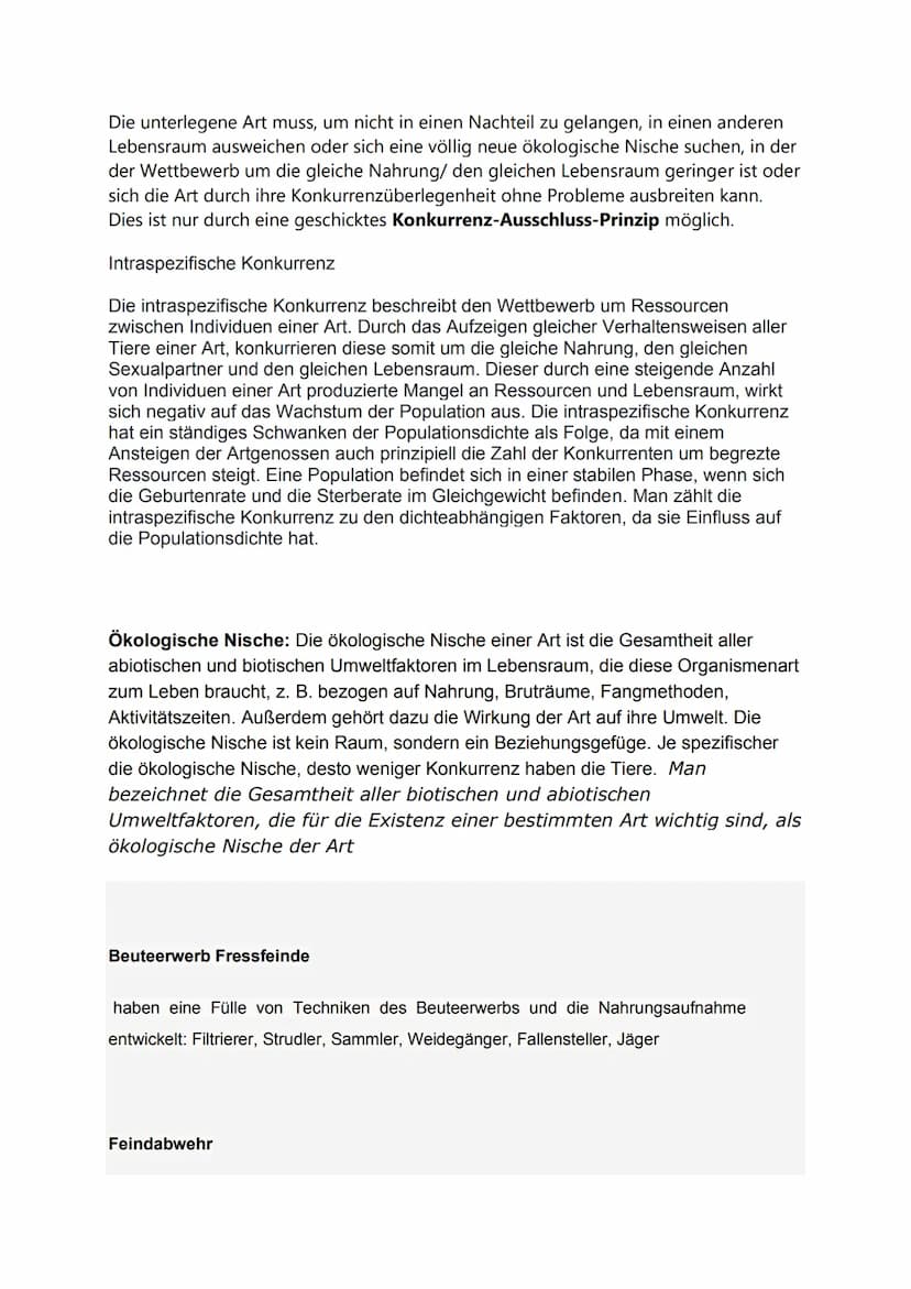 Ökologie
Ökologie: Teilbereich der Biologie, beschäftigt sich mit den Wechselwirkungen
zwischen belebter und unbelebter Umwelt und gegenseit