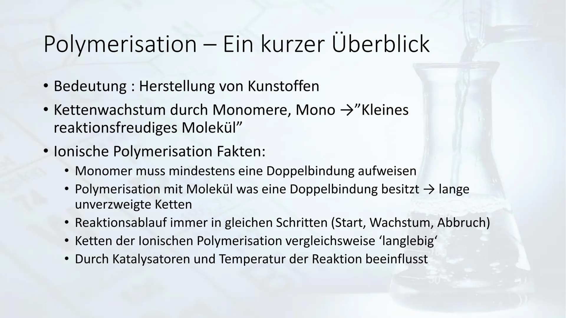 B
N
CH₂
lonische Polymerisation
75
aste
74
W Re
bohnium
107
Bh H
APPROX Inhaltsverzeichnis.
• Polymerisation - Ein kurzer Überblick
• Polyko