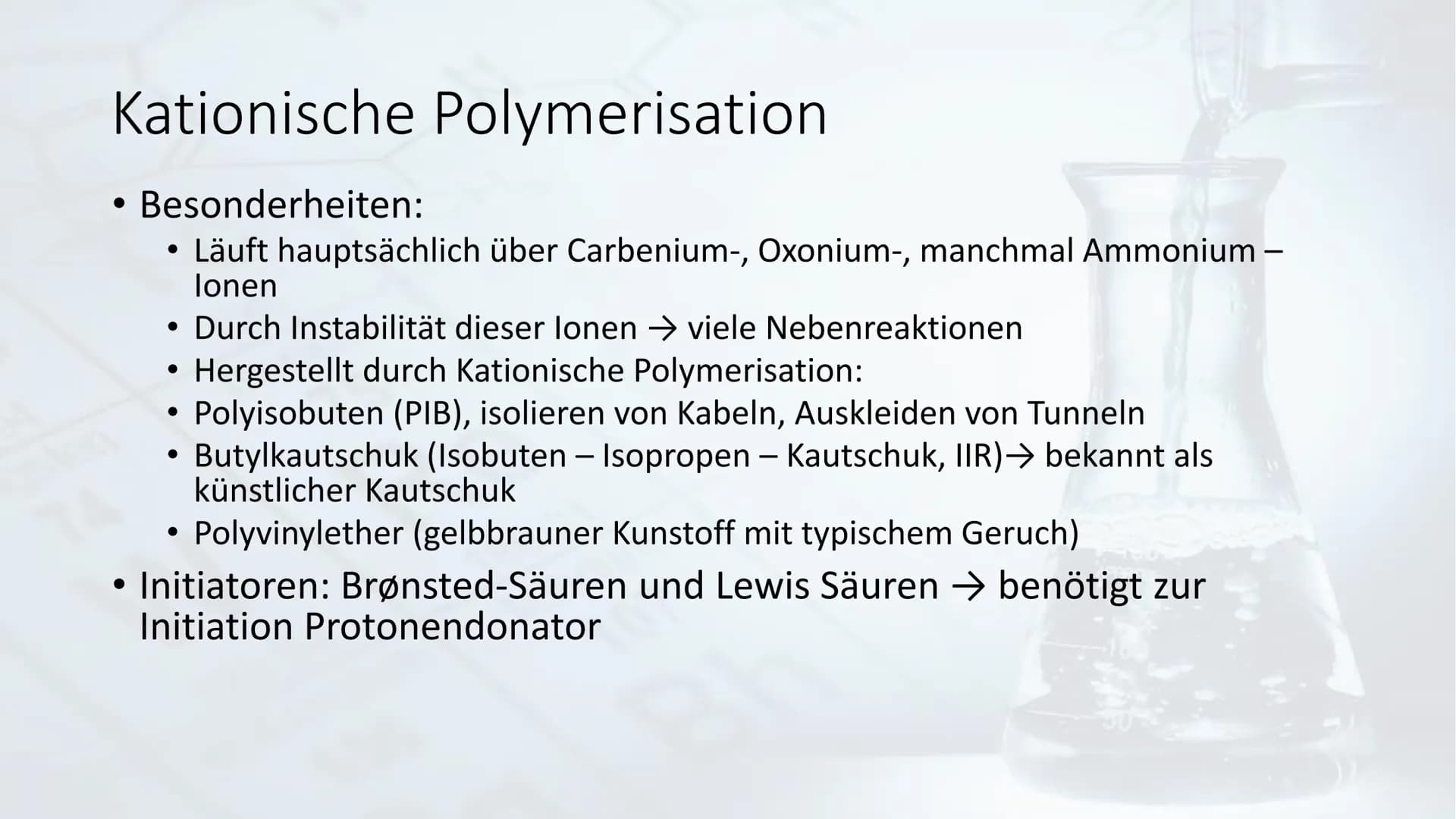 B
N
CH₂
lonische Polymerisation
75
aste
74
W Re
bohnium
107
Bh H
APPROX Inhaltsverzeichnis.
• Polymerisation - Ein kurzer Überblick
• Polyko