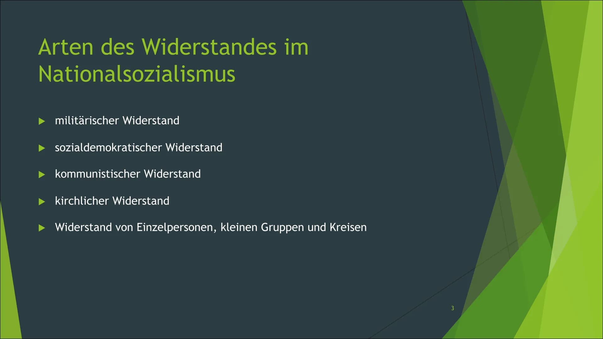 Widerstand im
Nationalsozialismus
Ehrlich, Amelie, 30. Oktober 2020, 10/1
F Gliederung
Arten des Widerstandes im Nationalsozialismus
militär