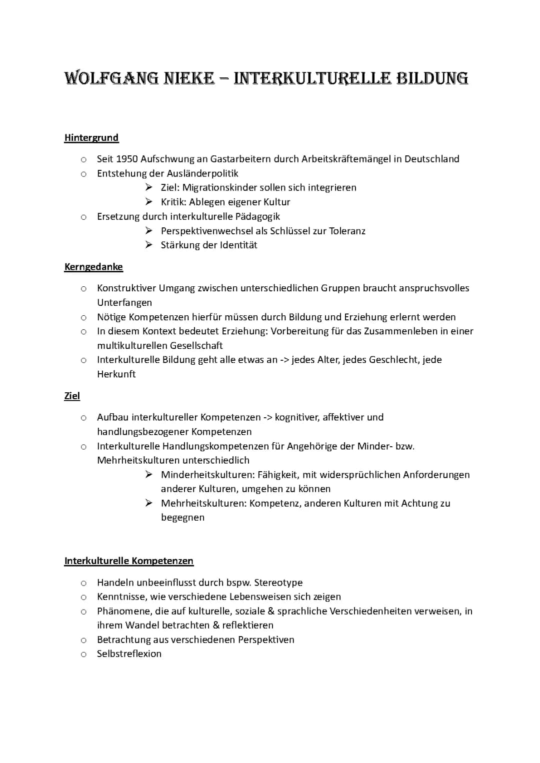 Nieke: Interkulturelle Bildung und Erziehung