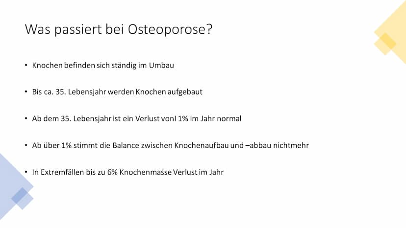 OSTEOPOROSE
crevis- Fotolia INHALTSVERZEICHNIS
• Definition
• Wer ist betroffen?
Symptome
• Die Knochen - Übersicht
●
• Die Knochensubstanz
