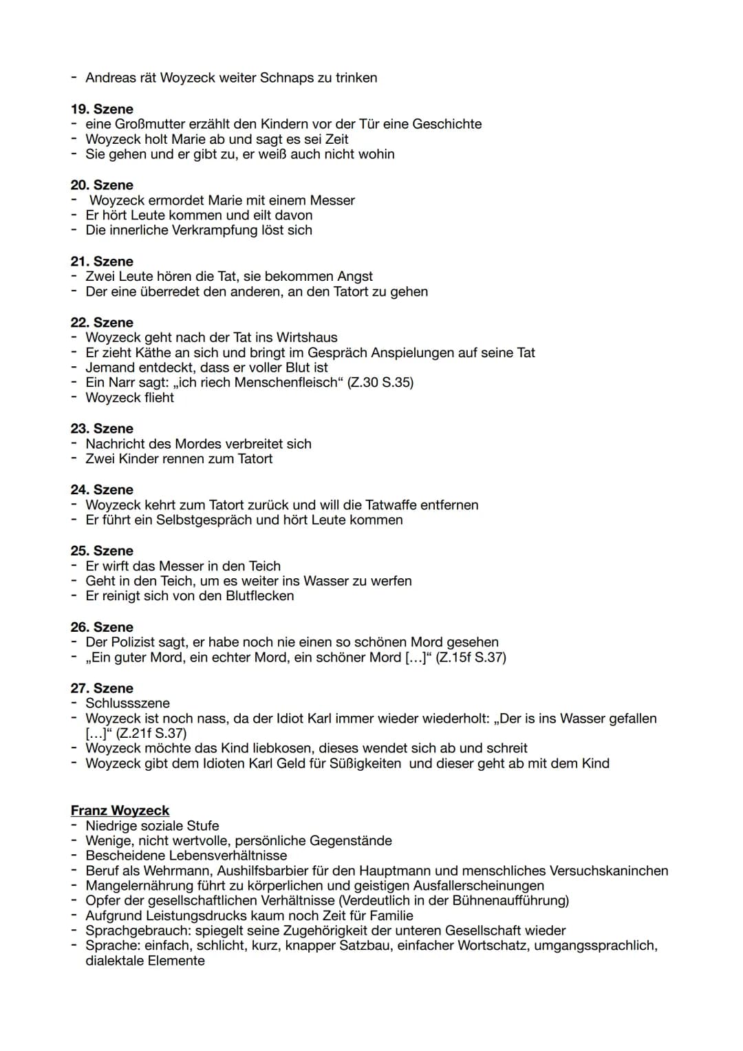 Woyzeck Szenenanalyse - Alles über Szene 6, 7 und 8
