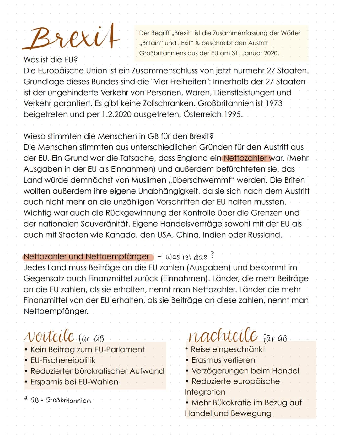 Brexit
Was ist die EU?
Die Europäische Union ist ein Zusammenschluss von jetzt nurmehr 27 Staaten.
Grundlage dieses Bundes sind die "Vier Fr